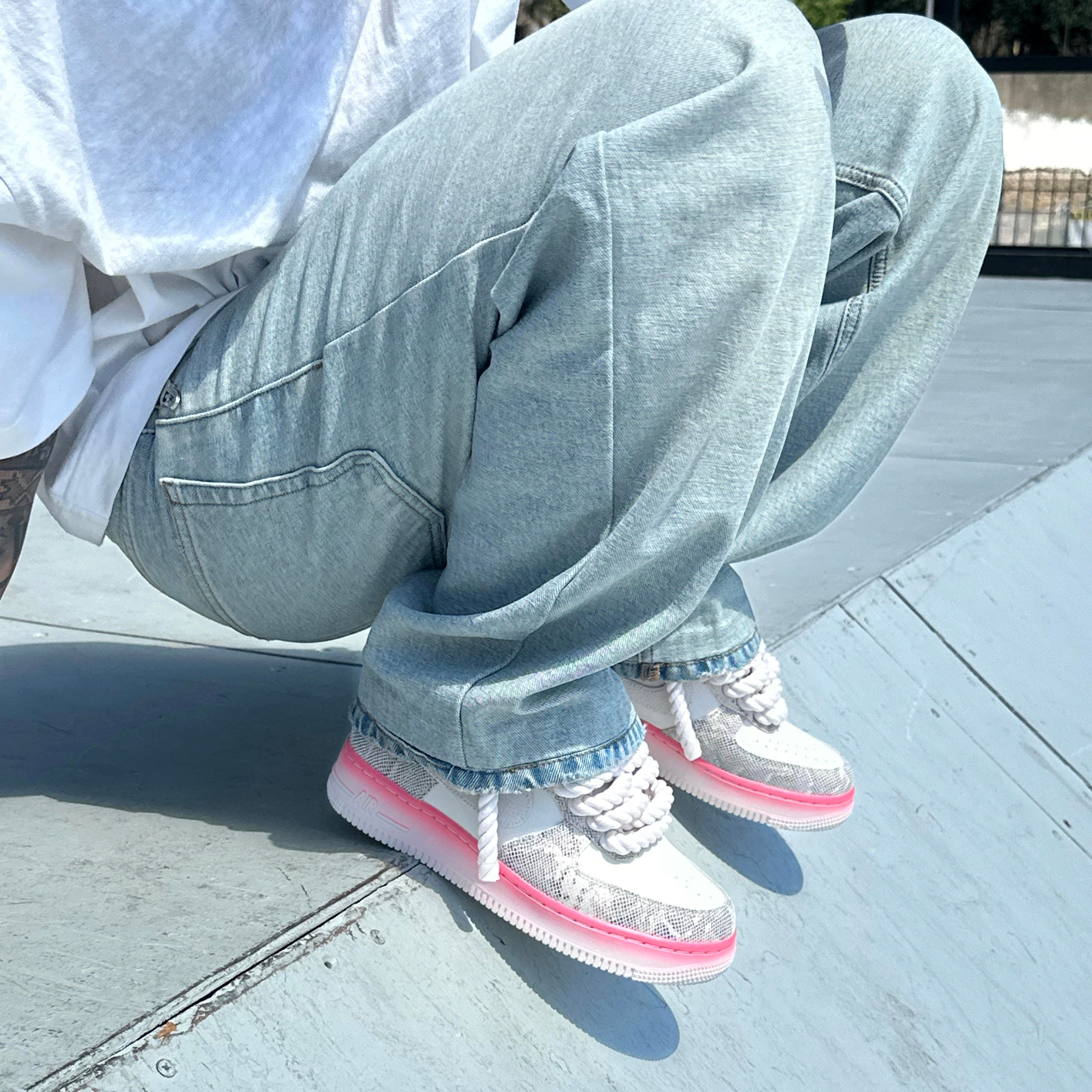 Nike Air Force 1 Snake Rose "Rope Laces" V1