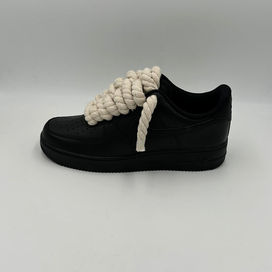 Nike Air Force 1 Black “Rope Laces Cream”