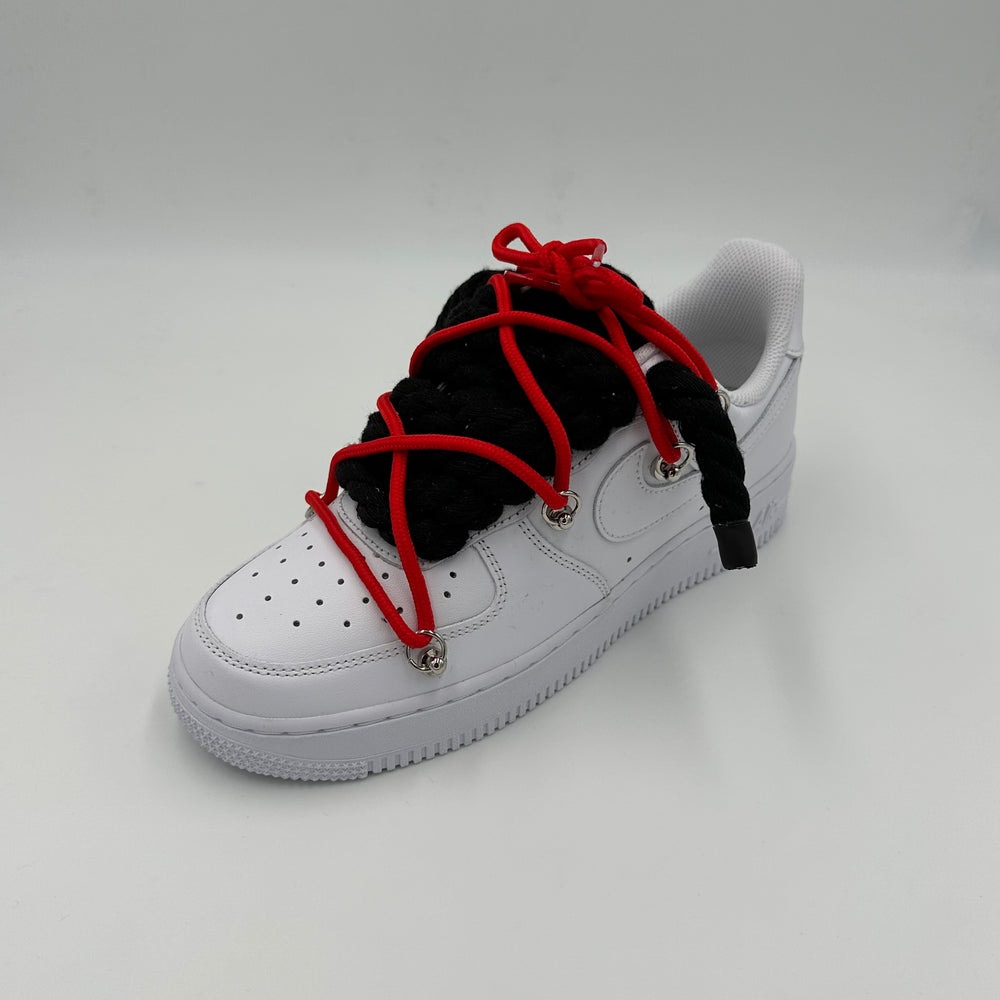 Nike Air Force 1 “Rope Laces Black” Triple Red