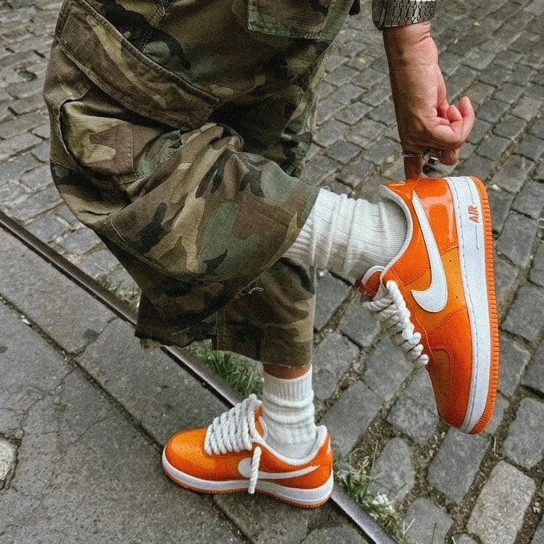 Nike Air Force 1 Patent Orange "Rope Laces" V1