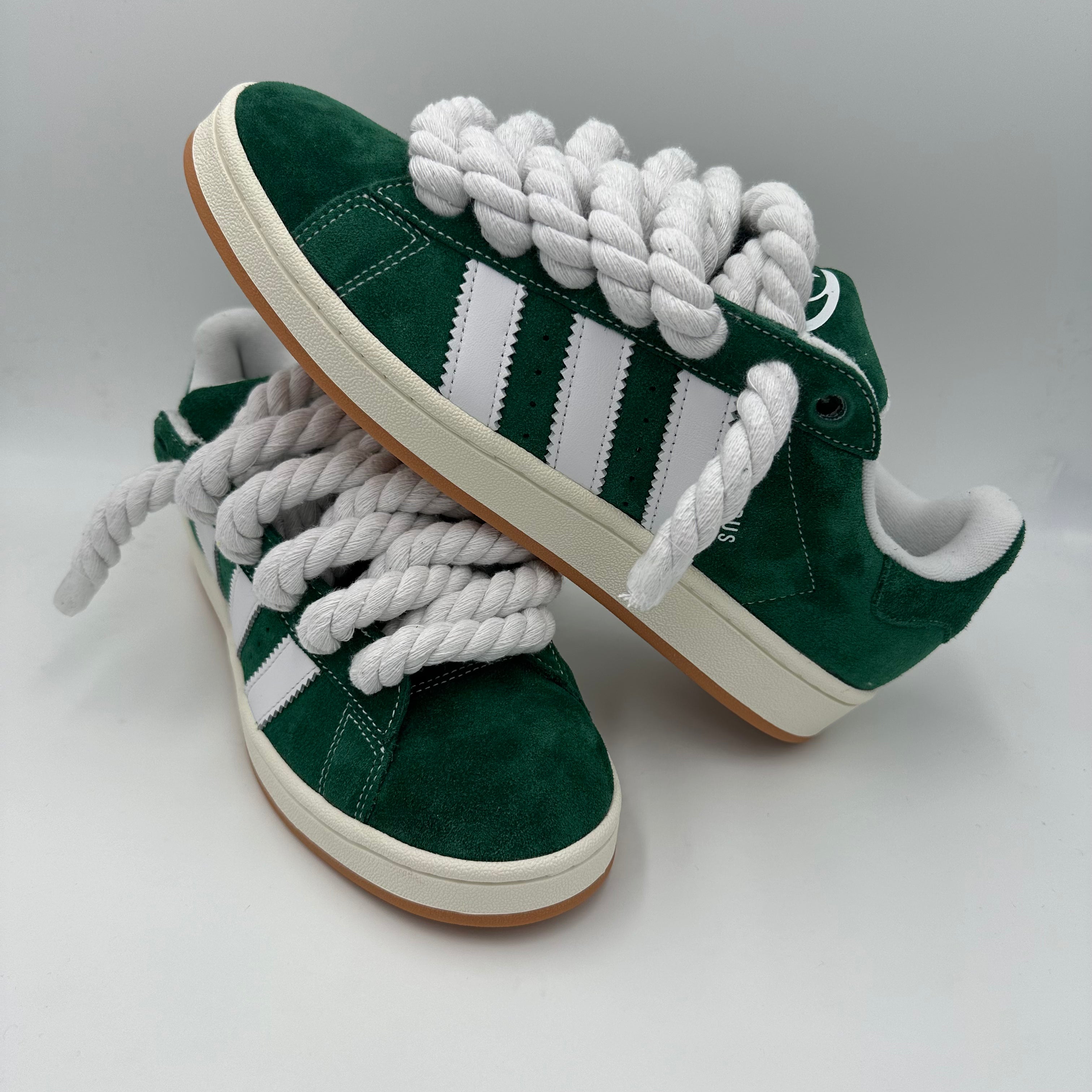 Adidas Campus 00s Green "Rope Laces" White - EV8 Style