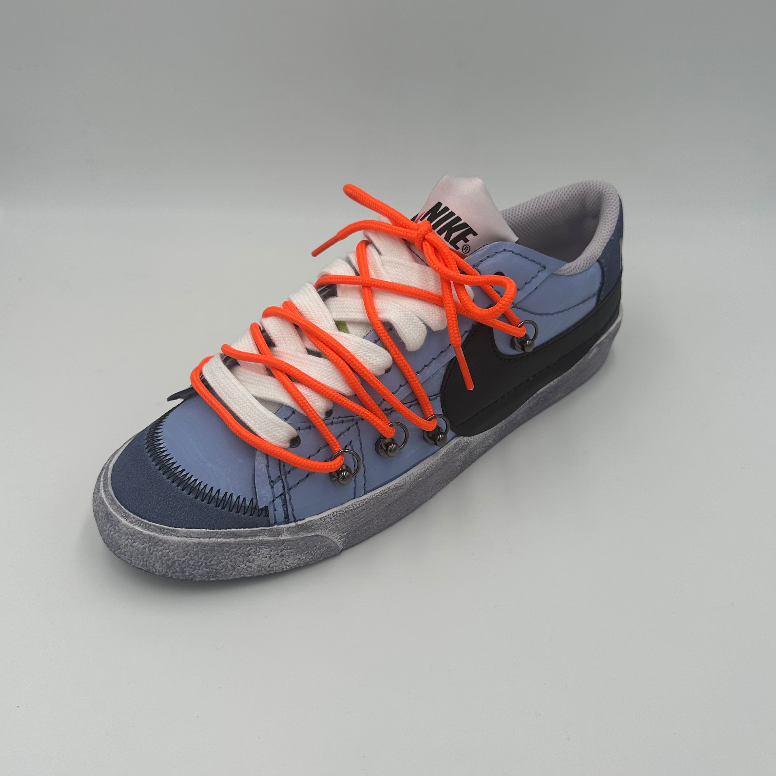 Nike Blazer Low '77 Jumbo Denim Blue White “Over Laces Orange” - EV8 Style