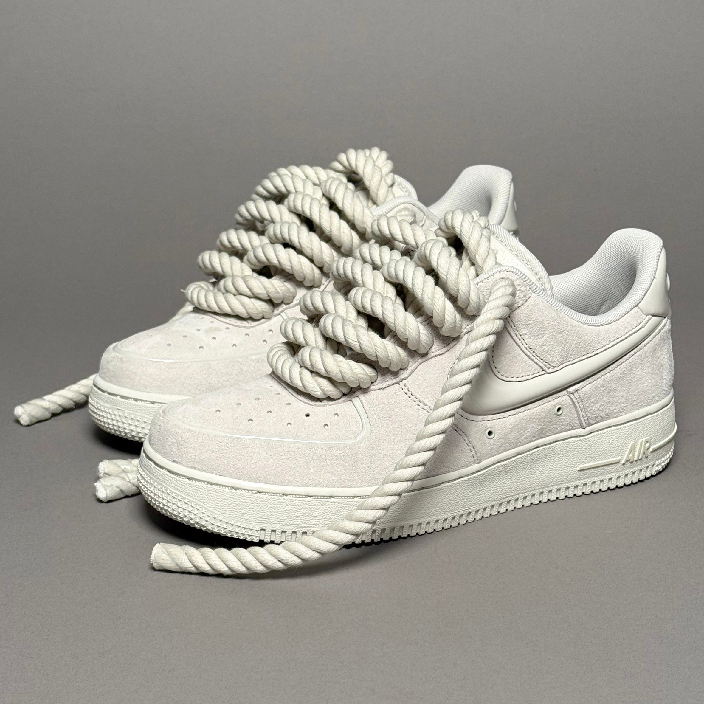 Nike Air Force 1 Bone Suede "Rope Laces" V2