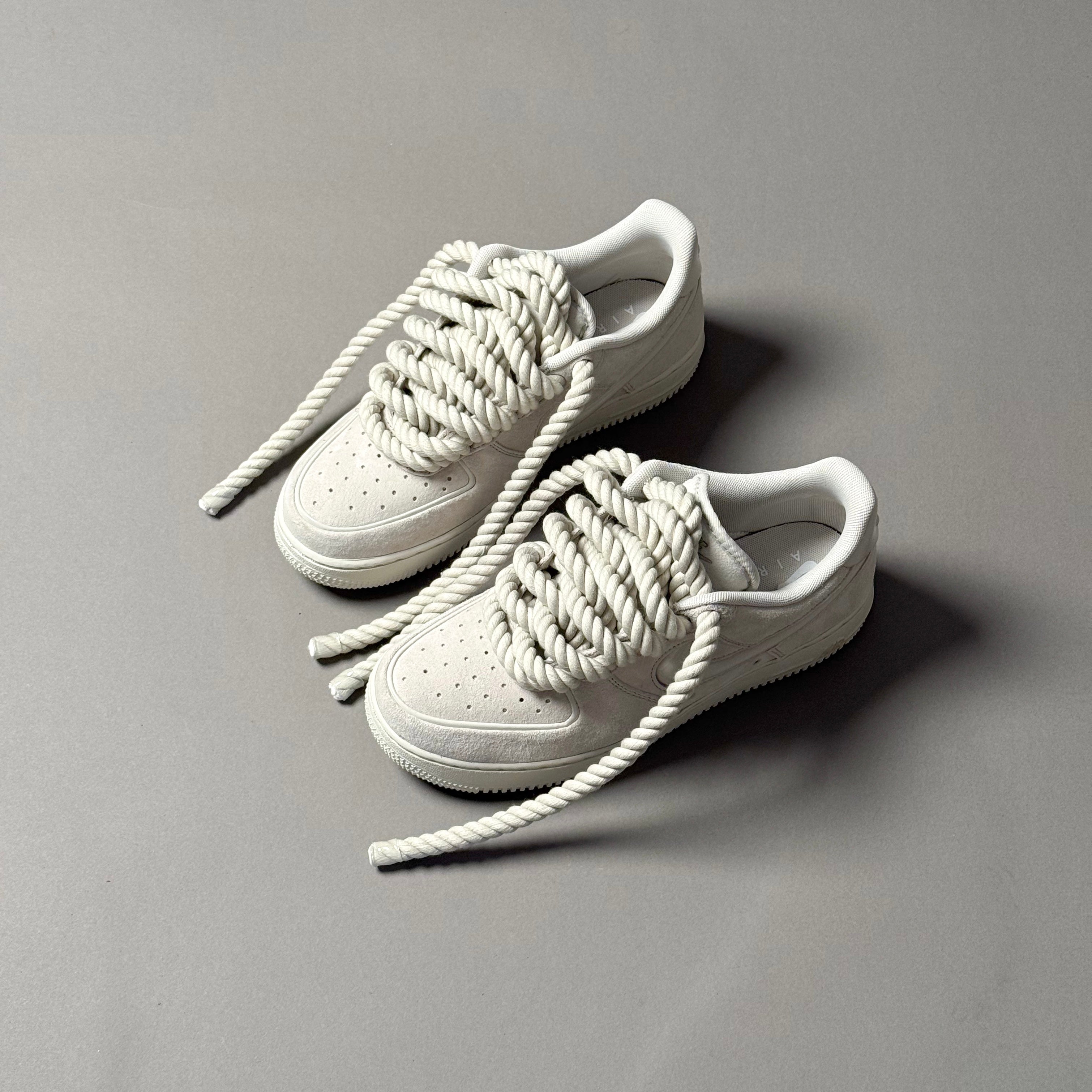 Nike Air Force 1 Bone Suede "Rope Laces" V2