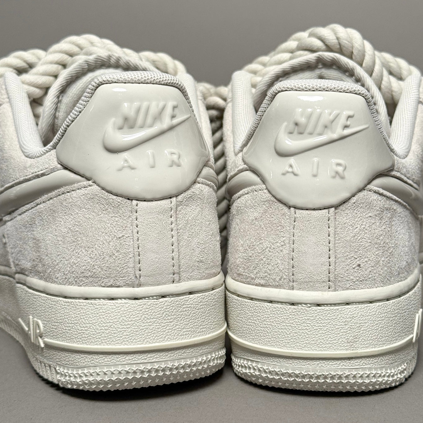 Nike Air Force 1 Bone Suede "Rope Laces" V1