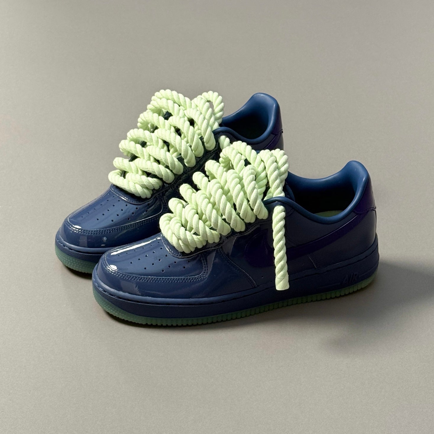 Nike Air Force 1 Patent Fuchsia "Rope Laces" V1