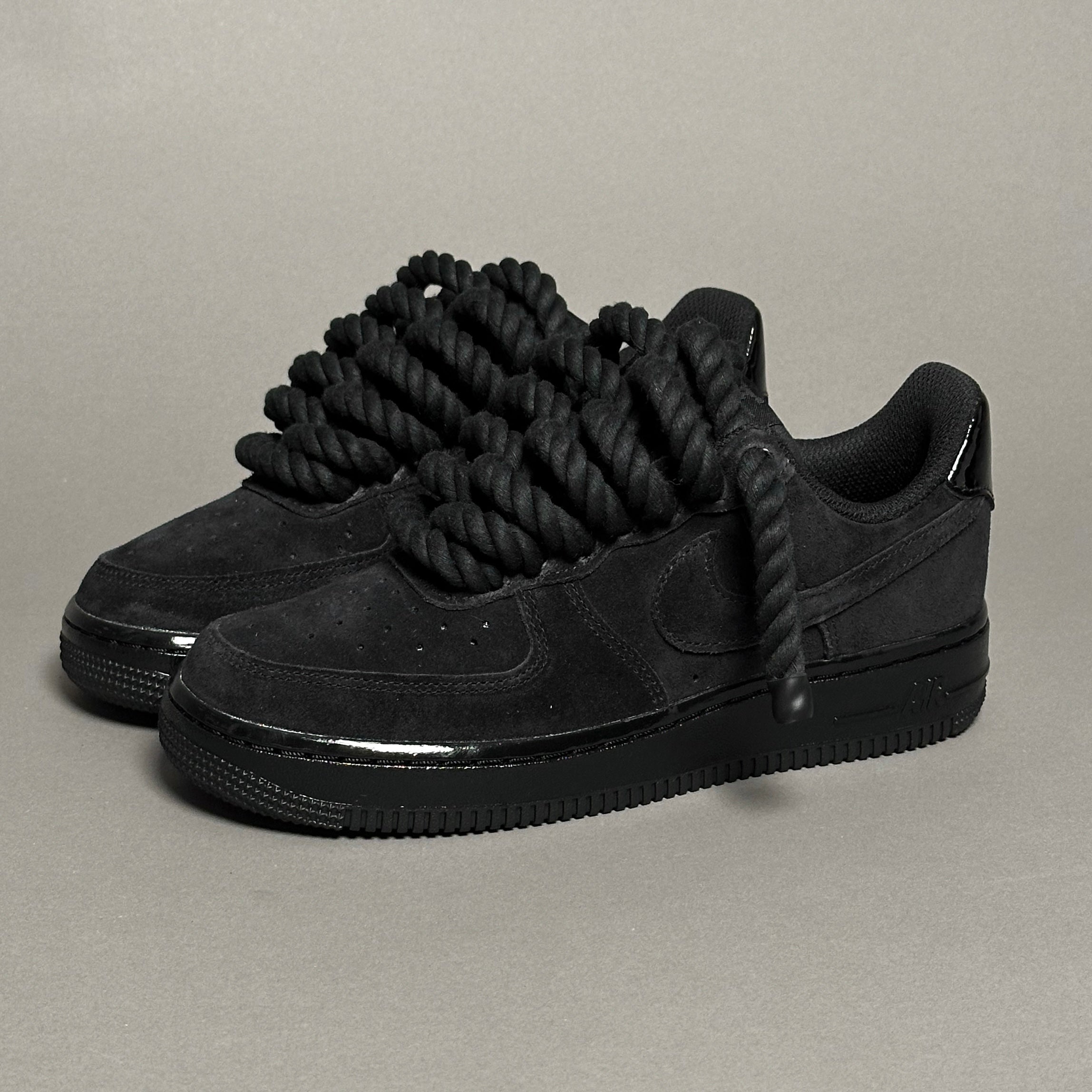 Nike Air Force 1 Vanta Noir Corde Lacets Noir V1 EV8 Style