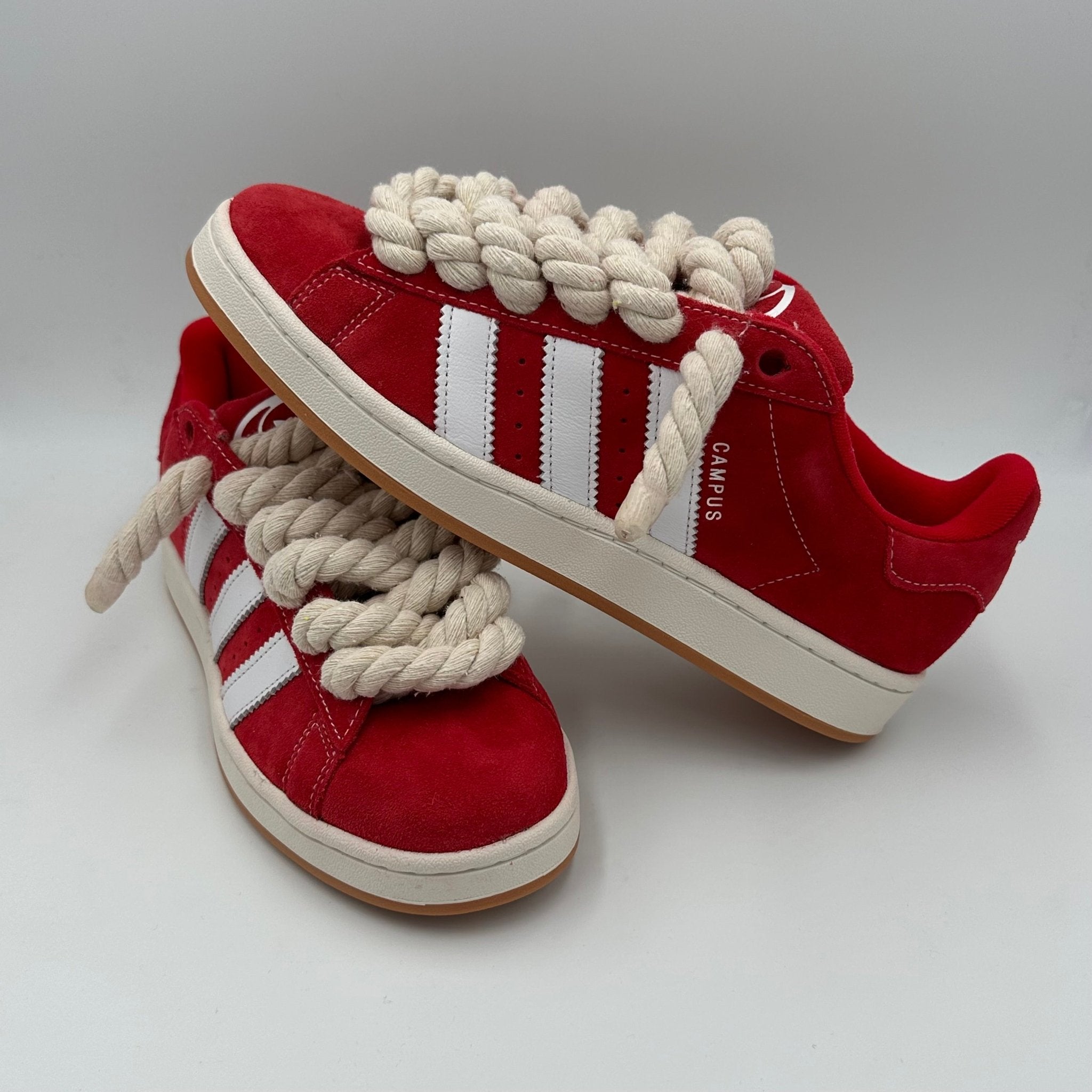 Adidas Campus 00s Red "Rope Laces" Cream - EV8 Style