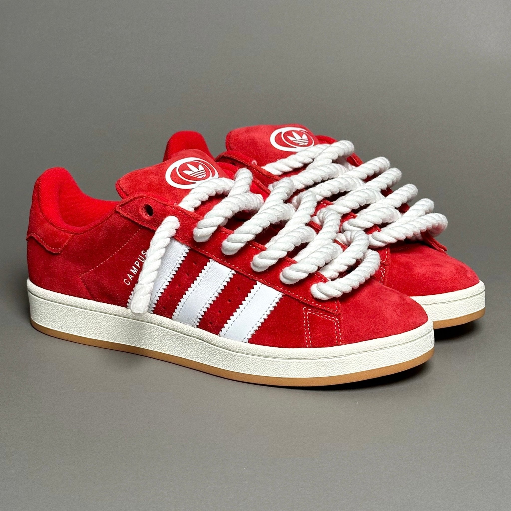 Adidas Campus 00s Red "Rope Laces" White - EV8 Style