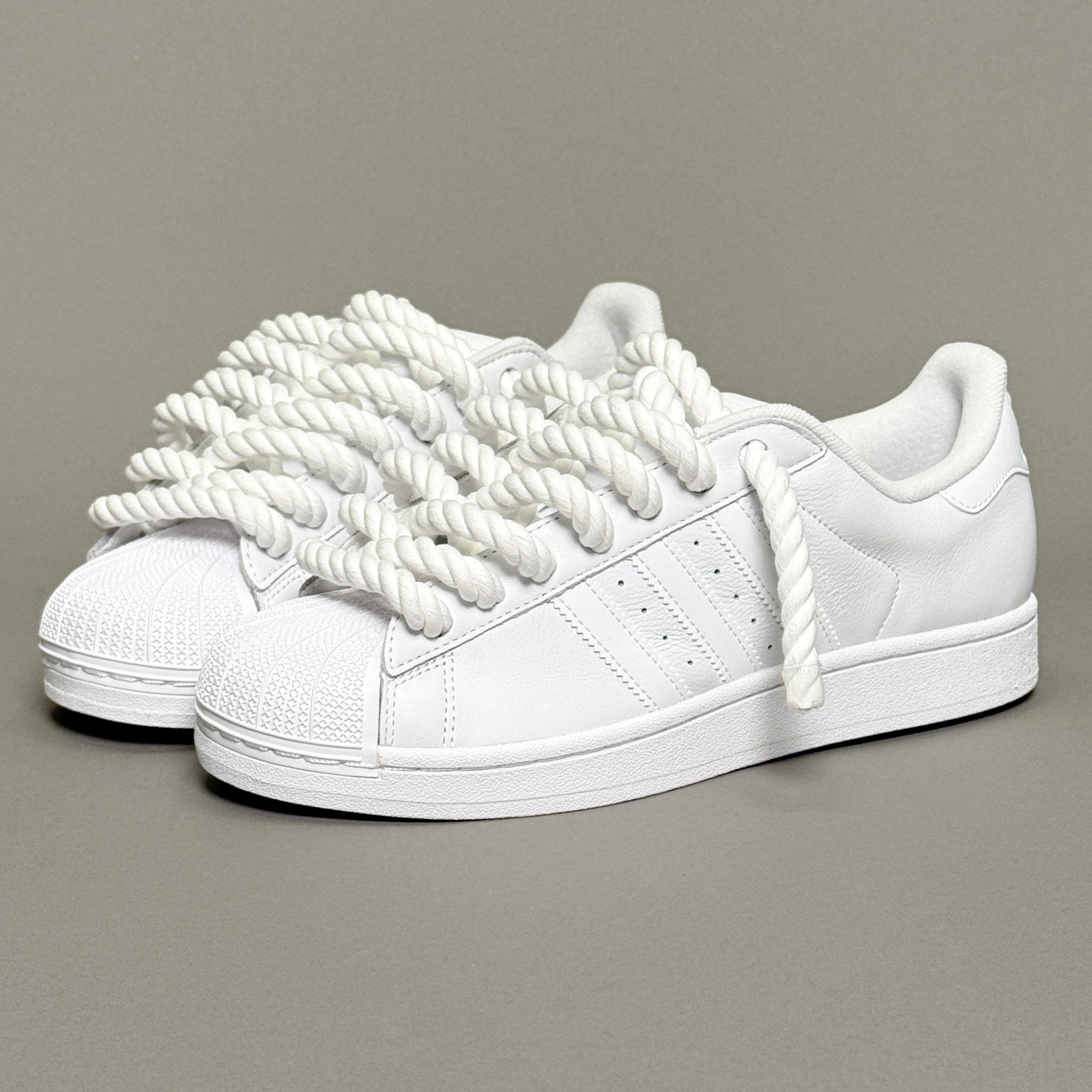 Adidas SuperStar White "Rope Laces" - EV8 Style