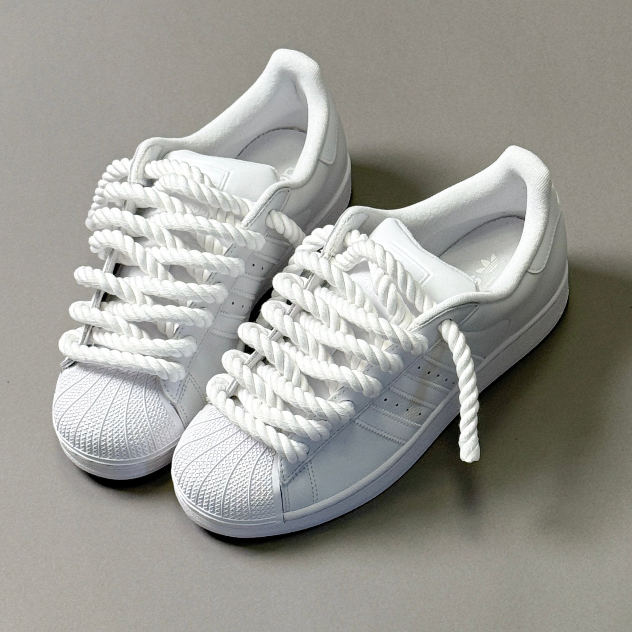 Adidas SuperStar White "Rope Laces" - EV8 Style