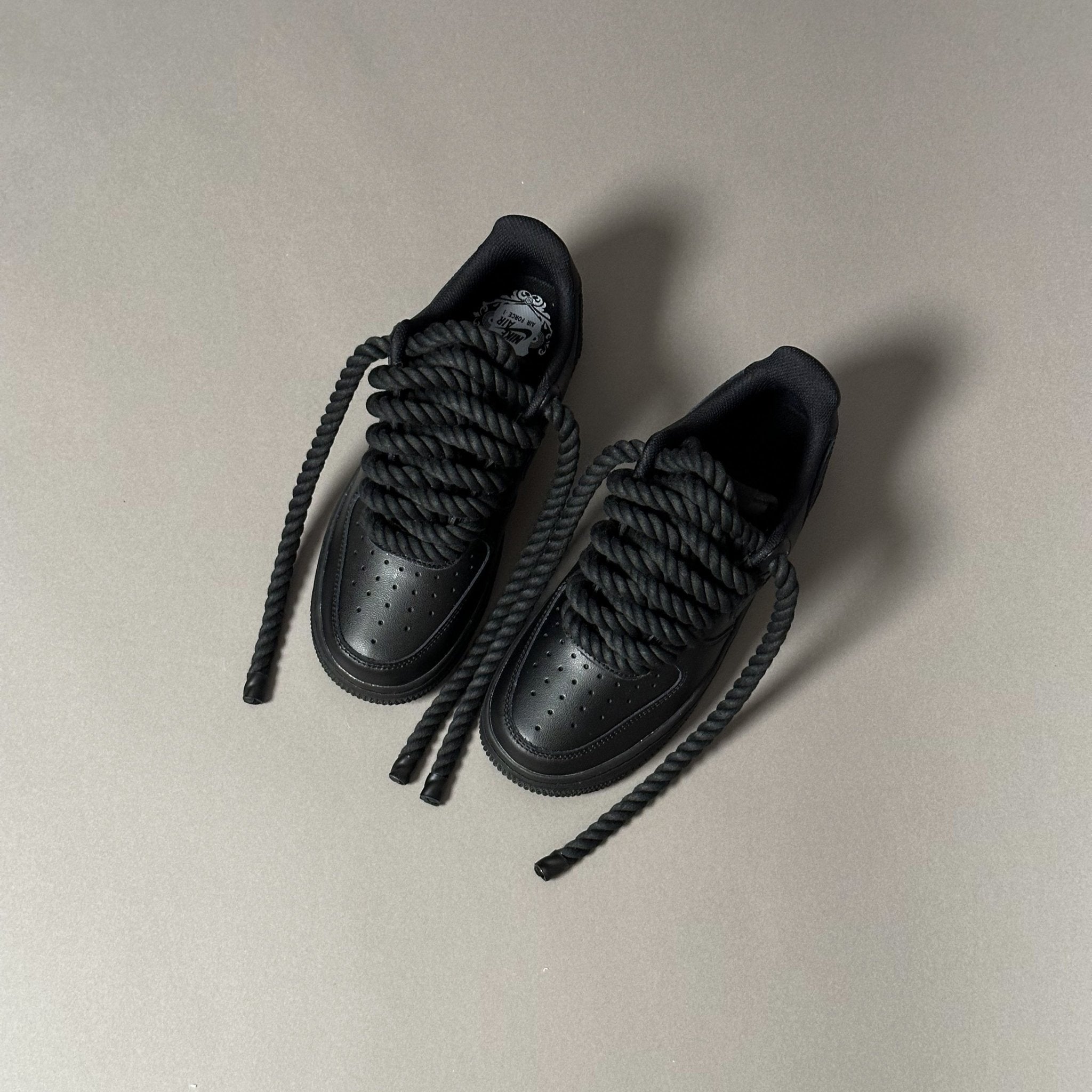 Nike Air Force 1 Black "Rope Laces Black" V2 - EV8 Style