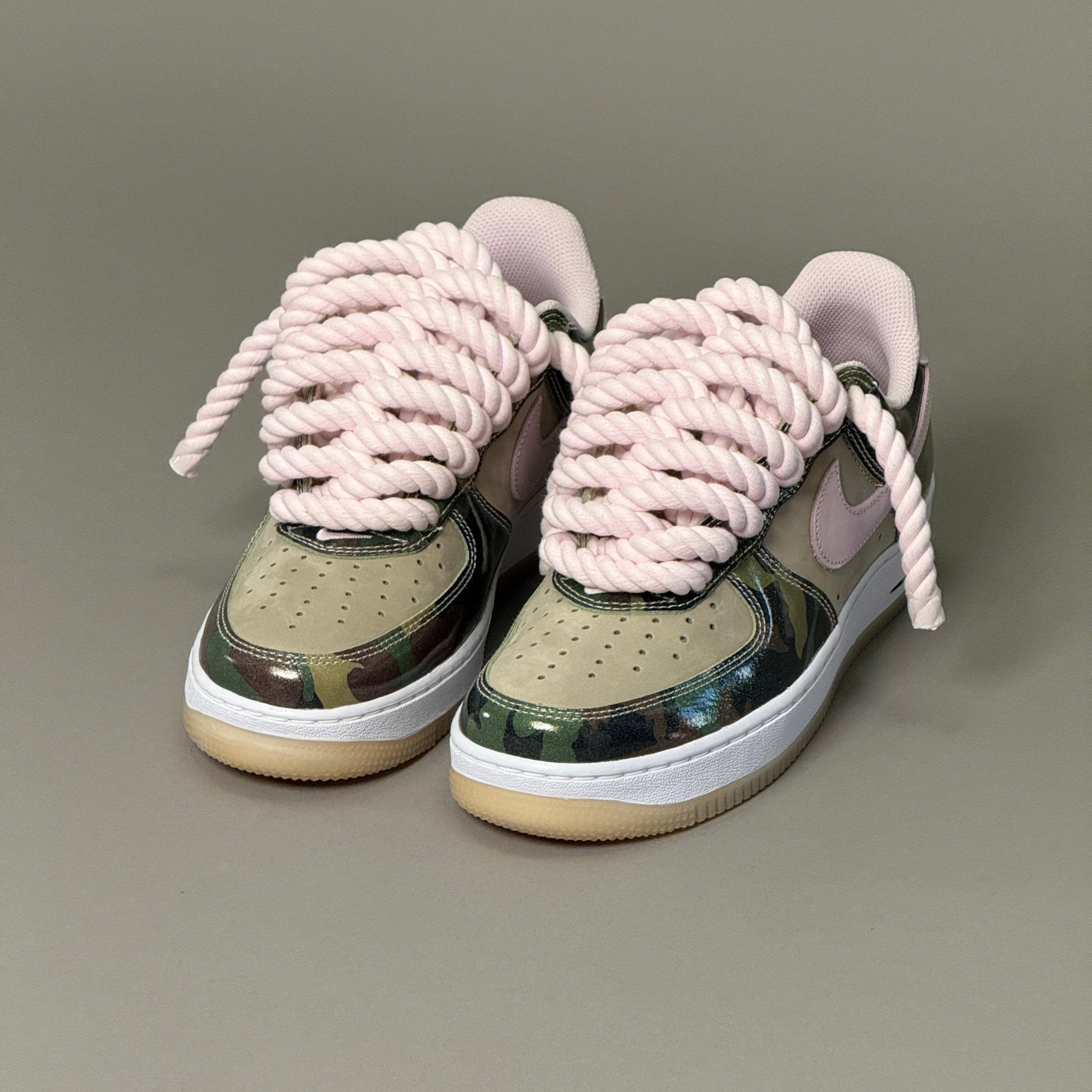 Nike Air Force 1 Military Camo "Rope Laces Pink" V1 - EV8 Style