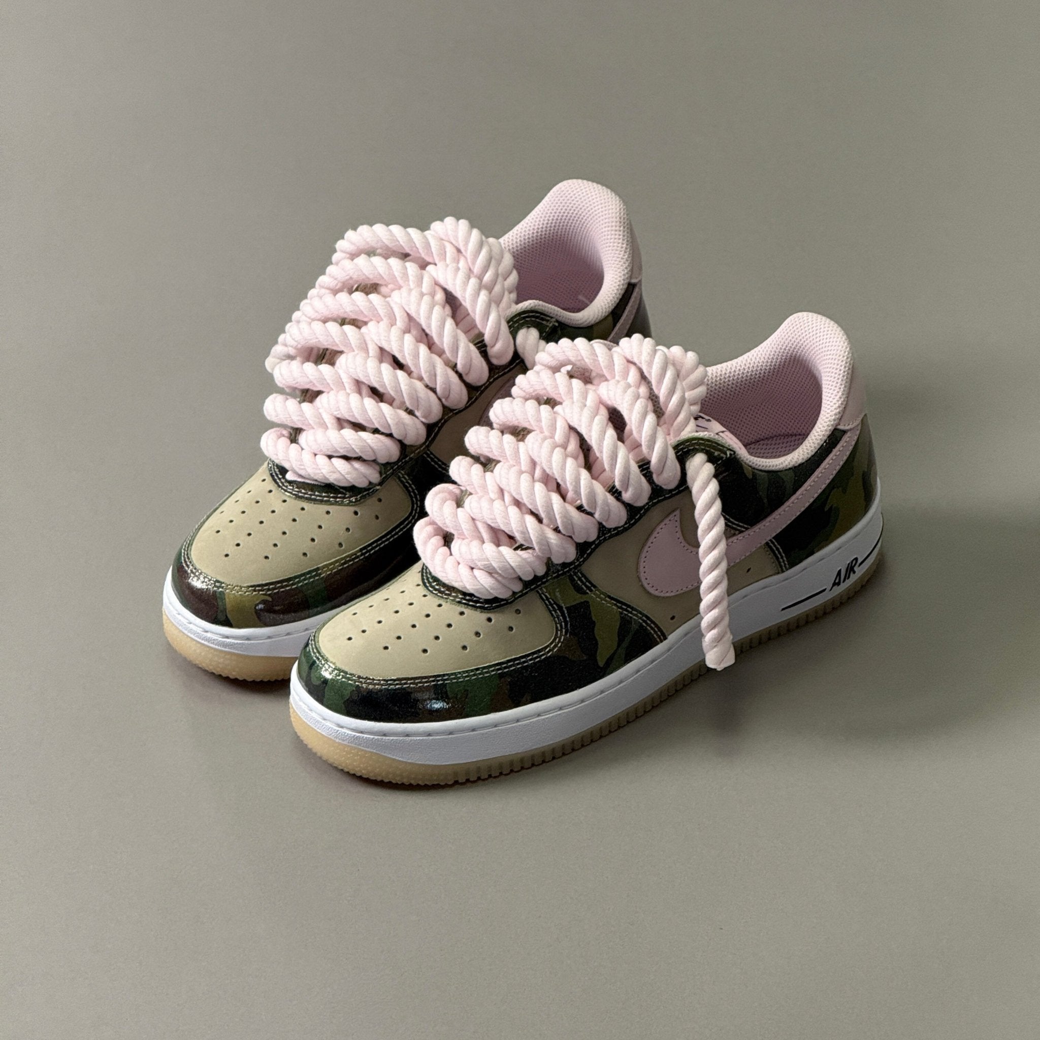 Nike Air Force 1 Military Camo "Rope Laces Pink" V1 - EV8 Style