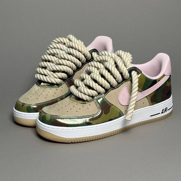 Nike Air Force 1 Military Camo "Rope Laces" V1