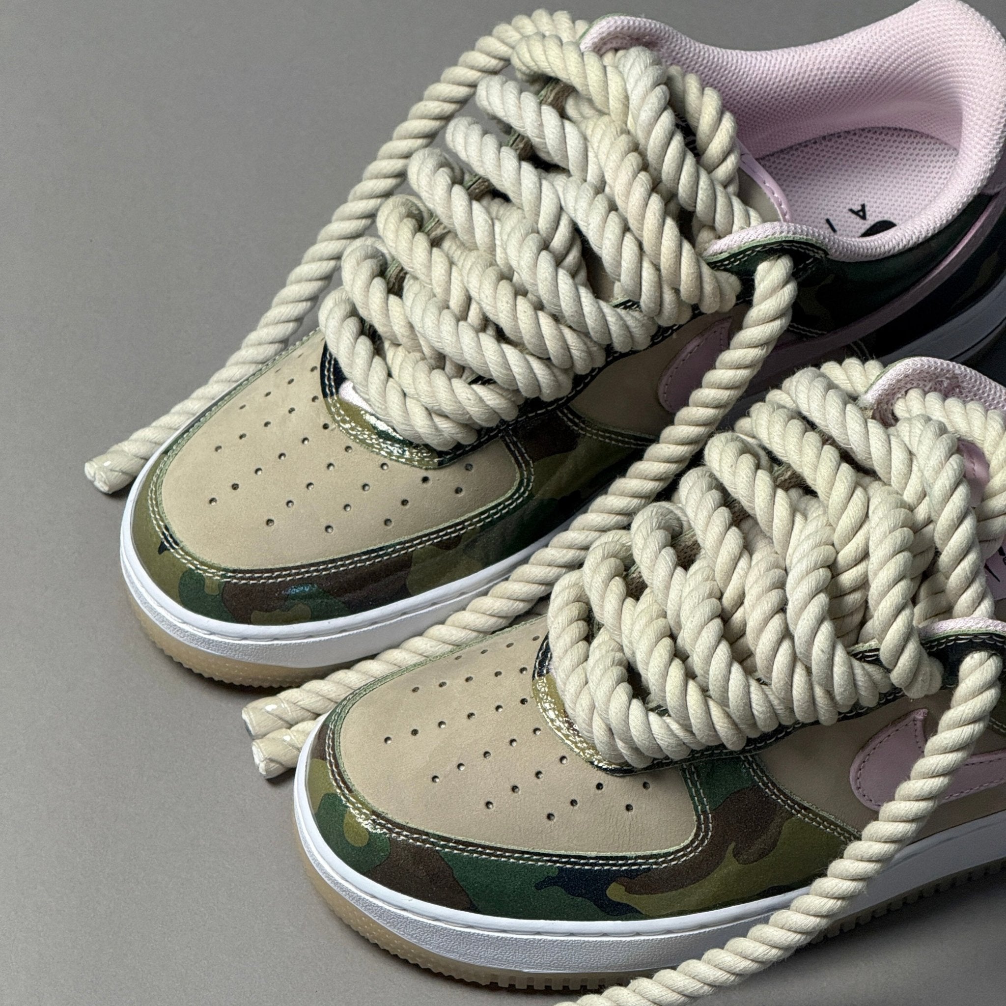 Nike Air Force 1 Military Camo "Rope Laces" V2 - EV8 Style