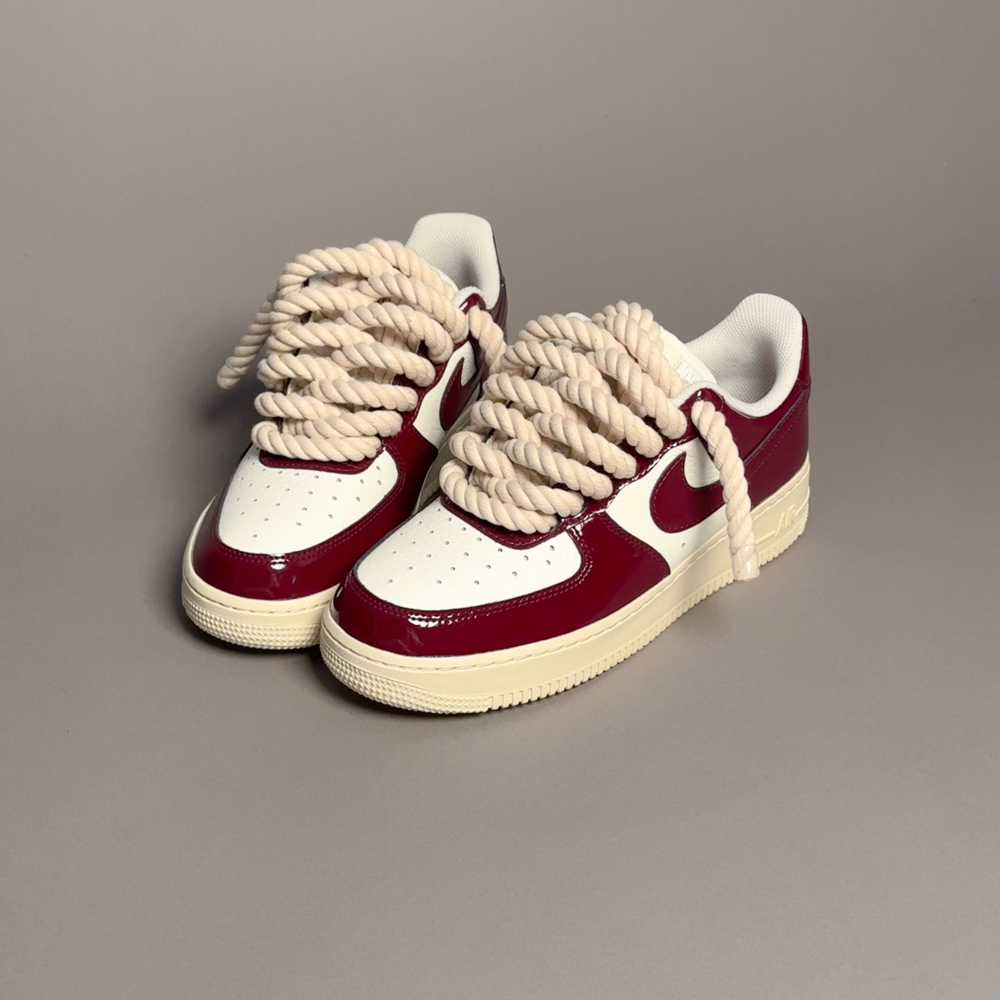 Nike Air Force 1 Patent "Rope Laces Cream" V1 - EV8 Style