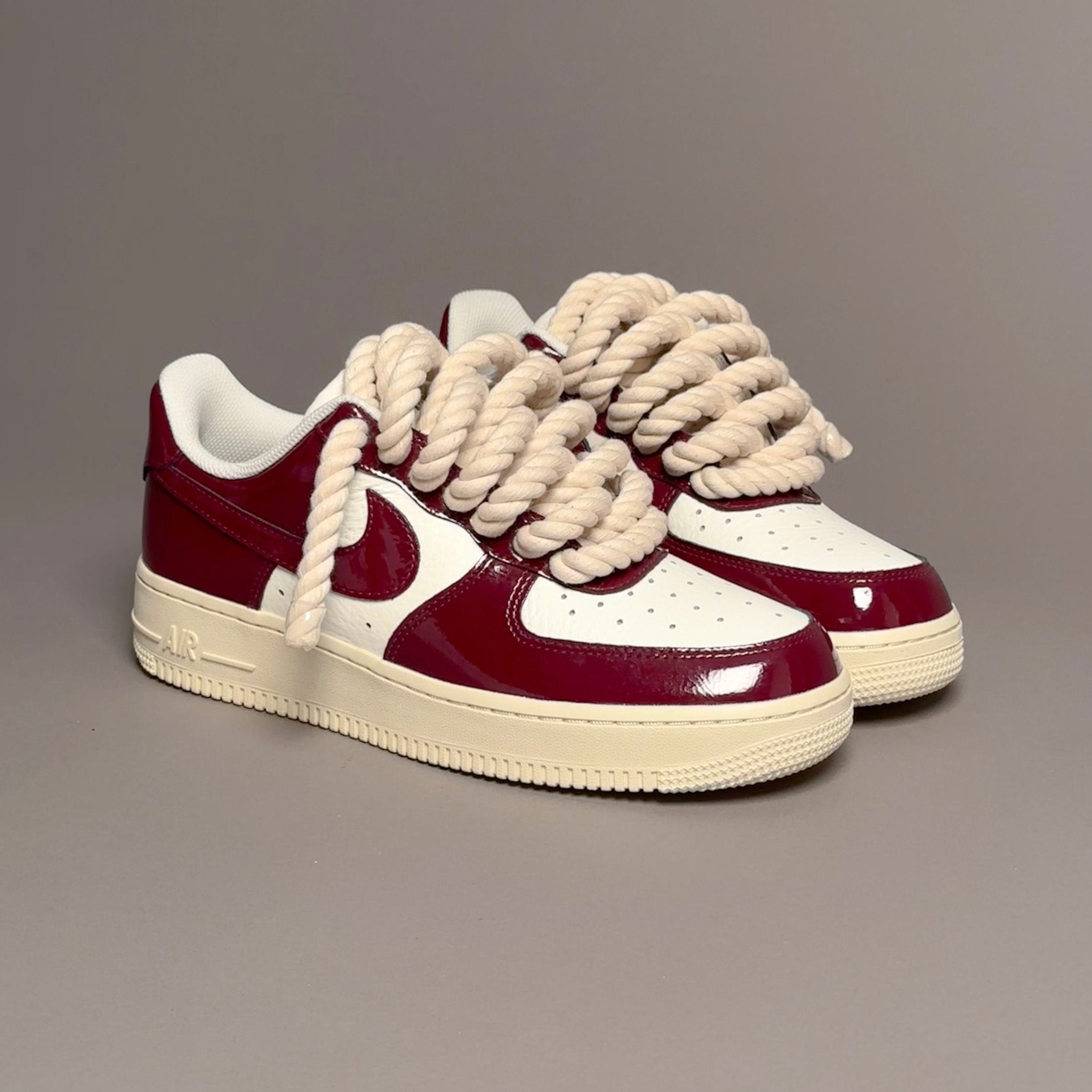 Nike Air Force 1 Patent "Rope Laces Cream" V1 - EV8 Style