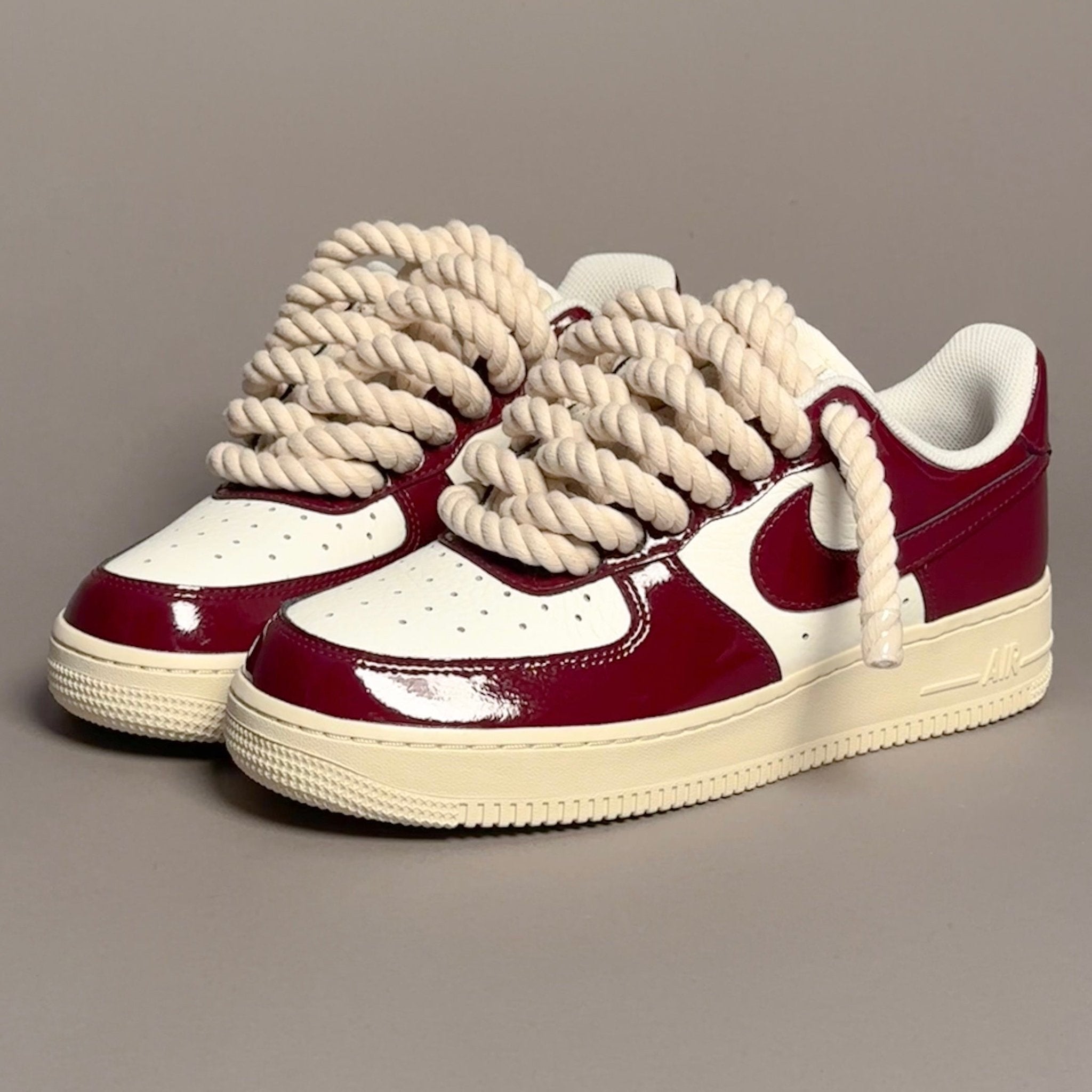 Nike Air Force 1 Patent "Rope Laces Cream" V1 - EV8 Style