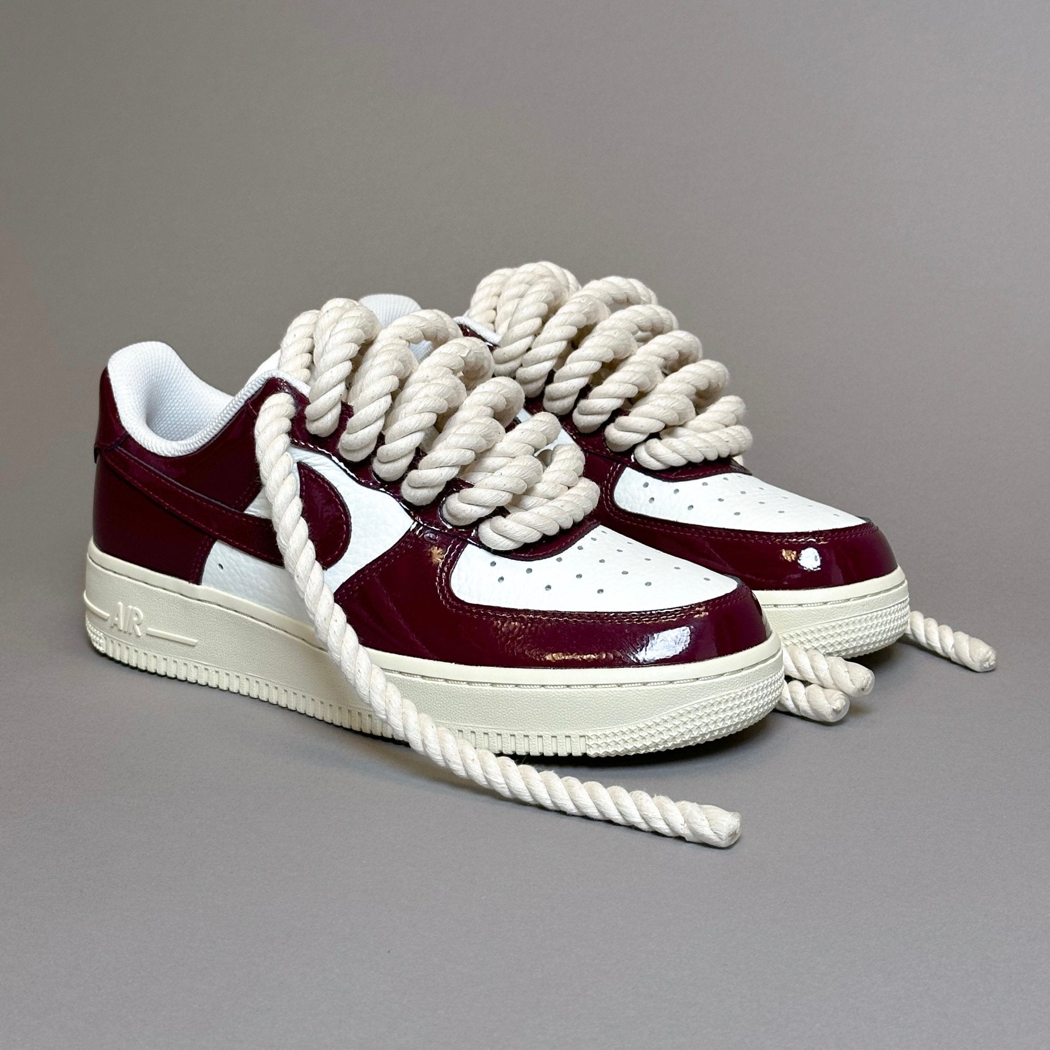 Nike Air Force 1 Patent "Rope Laces Cream" V2 - EV8 Style