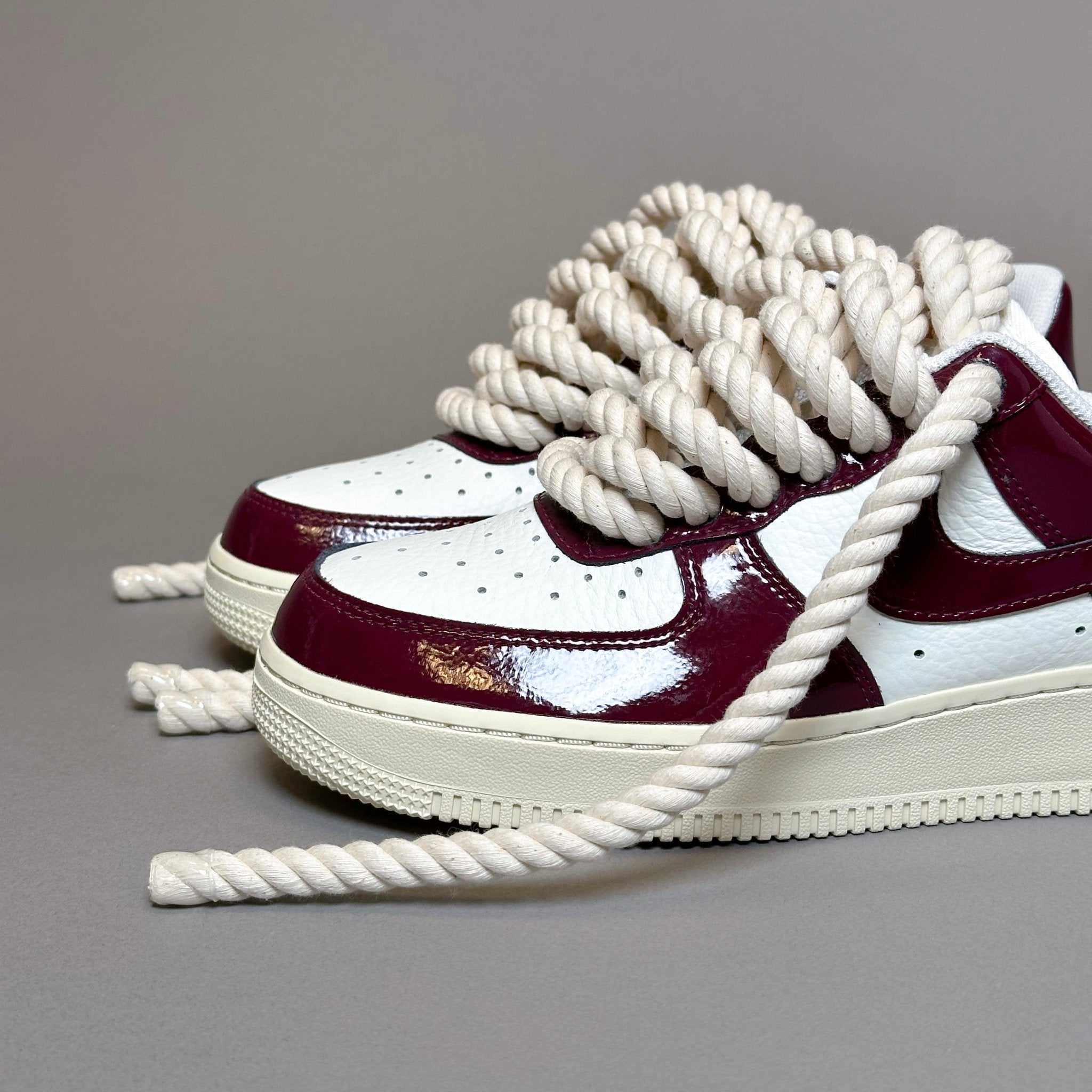 Nike Air Force 1 Patent "Rope Laces Cream" V2 - EV8 Style