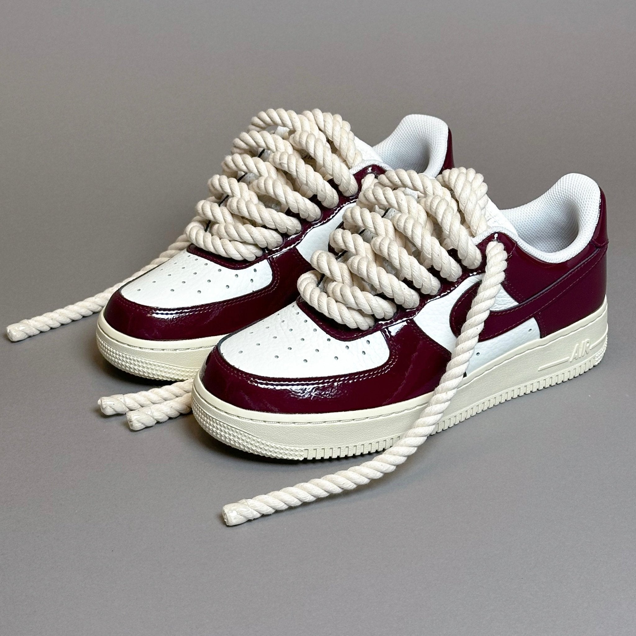 Nike Air Force 1 Patent "Rope Laces Cream" V2 - EV8 Style