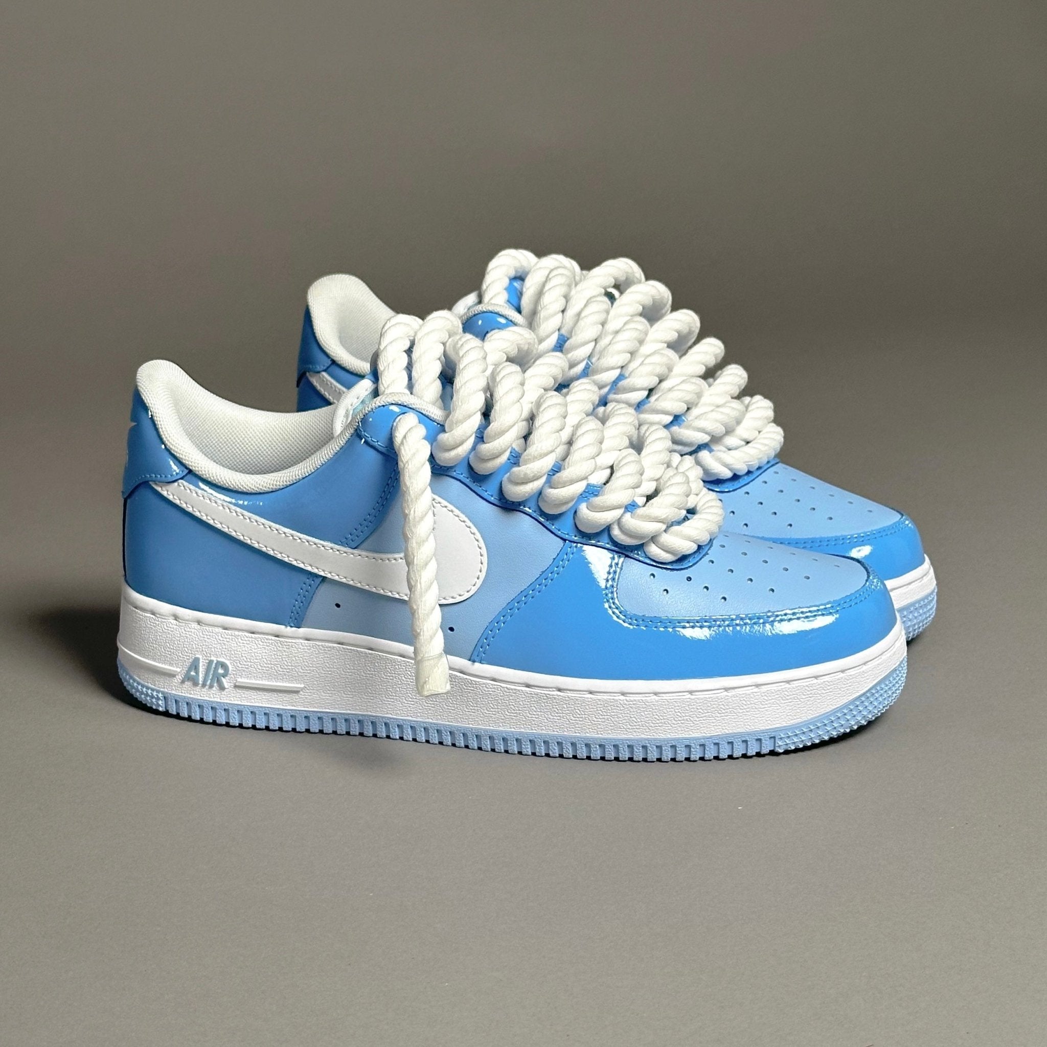 Nike Air Force 1 Patent Sky "Rope Laces White" V1 - EV8 Style