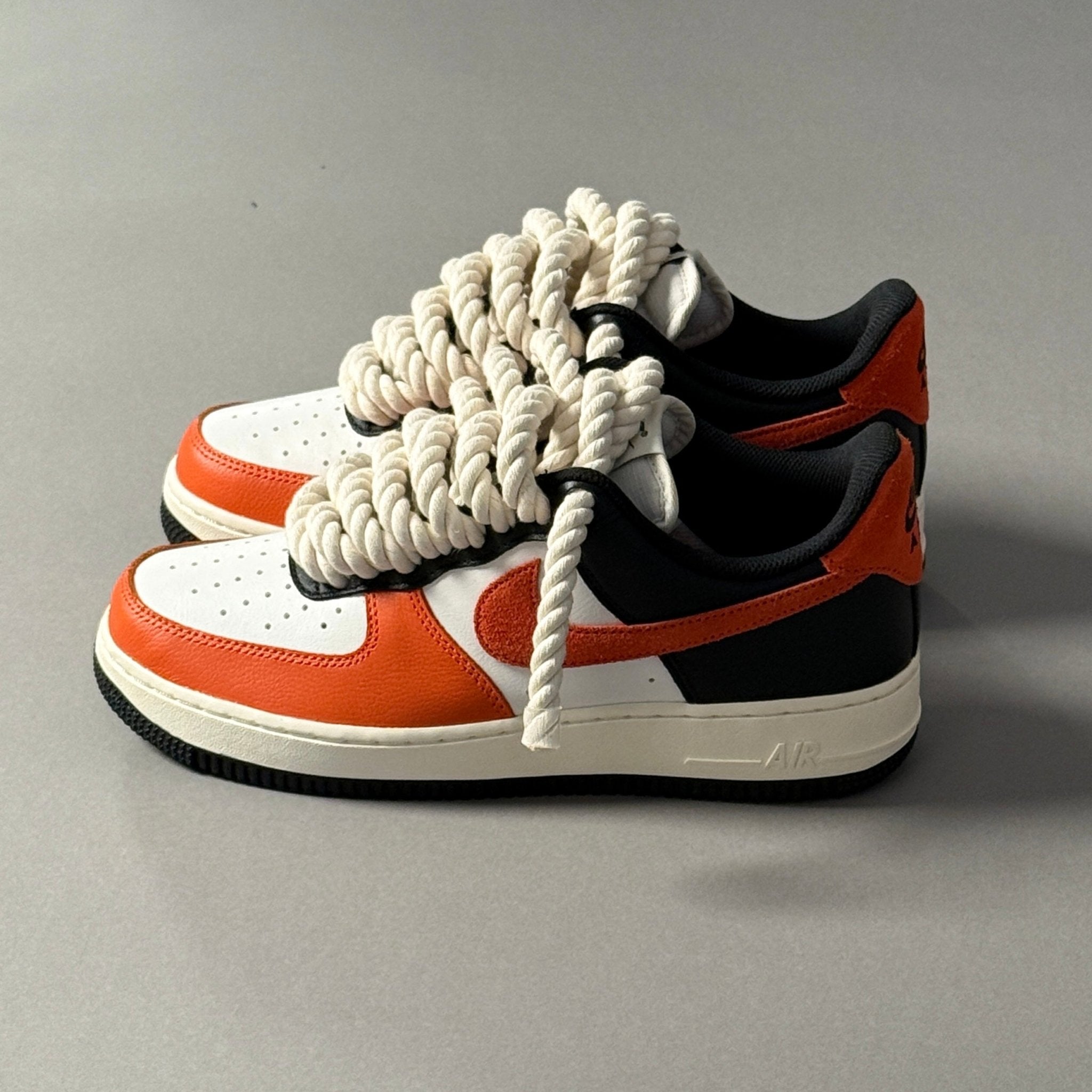 Nike Air Force 1 Pumpkin "Rope Laces Beige" V1 - EV8 Style