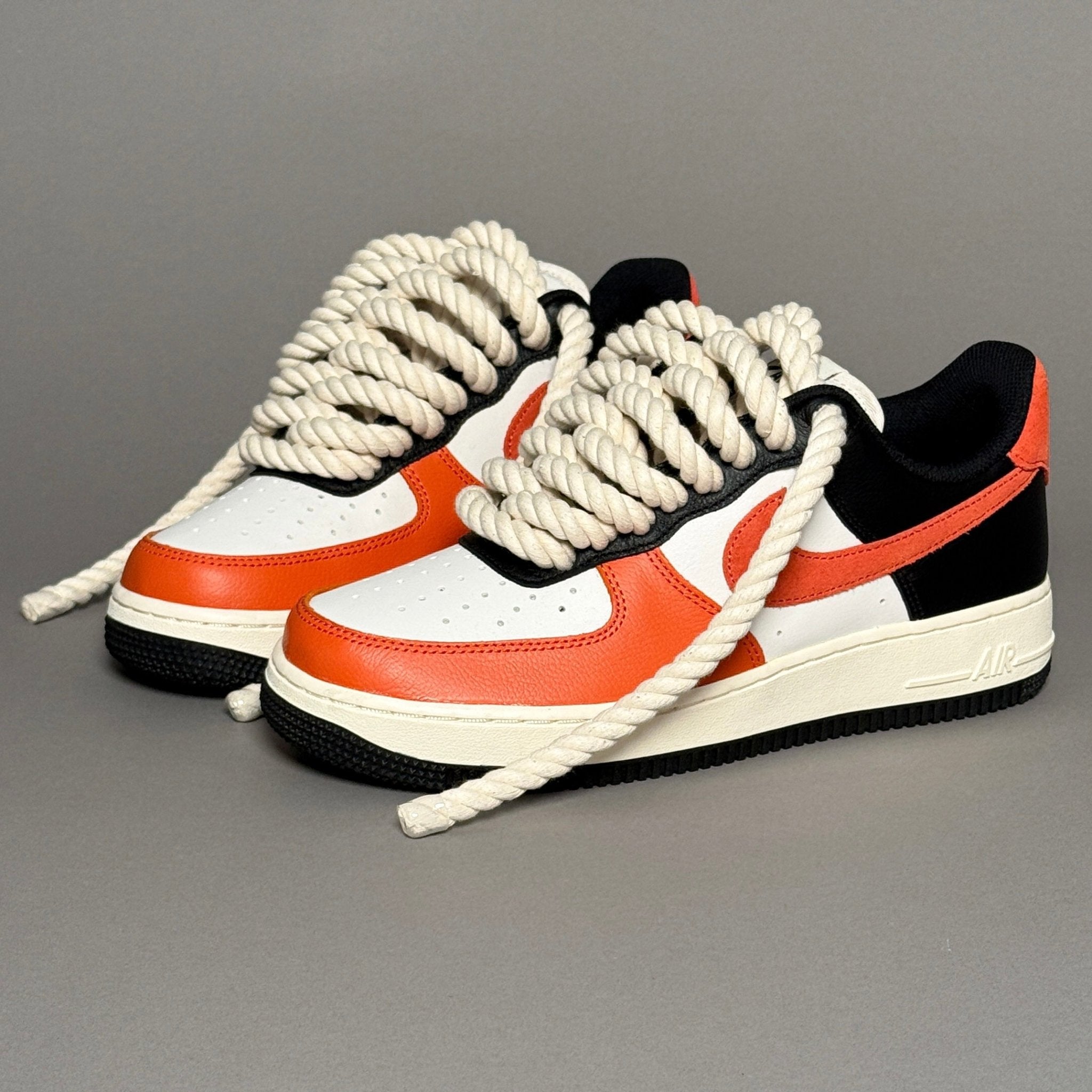 Nike Air Force 1 Pumpkin "Rope Laces Beige" V2 - EV8 Style