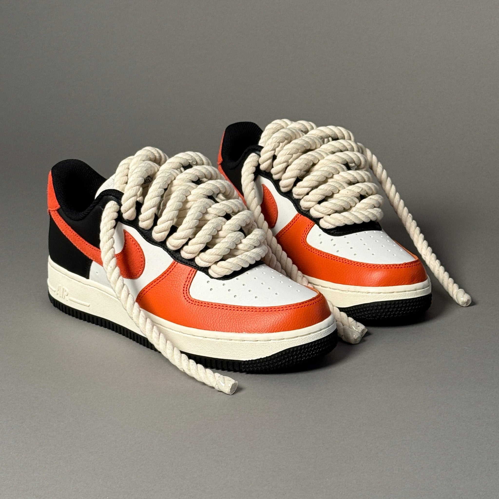 Nike Air Force 1 Pumpkin "Rope Laces Beige" V2 - EV8 Style