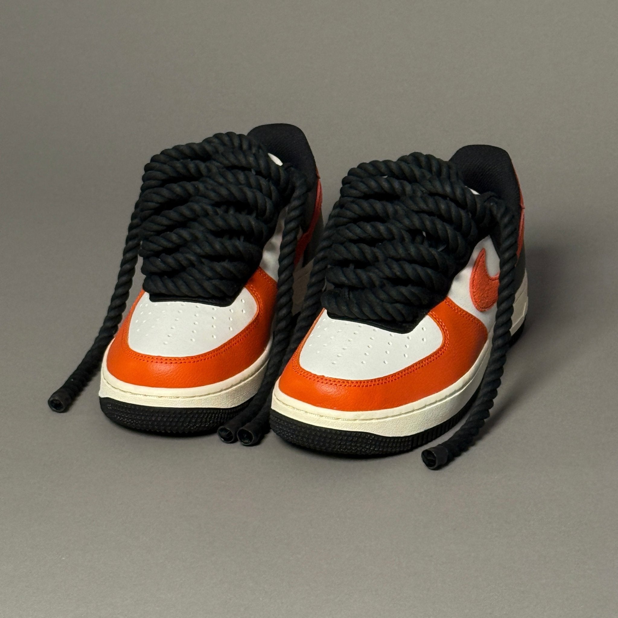 Nike Air Force 1 Pumpkin "Rope Laces Black" V2 - EV8 Style