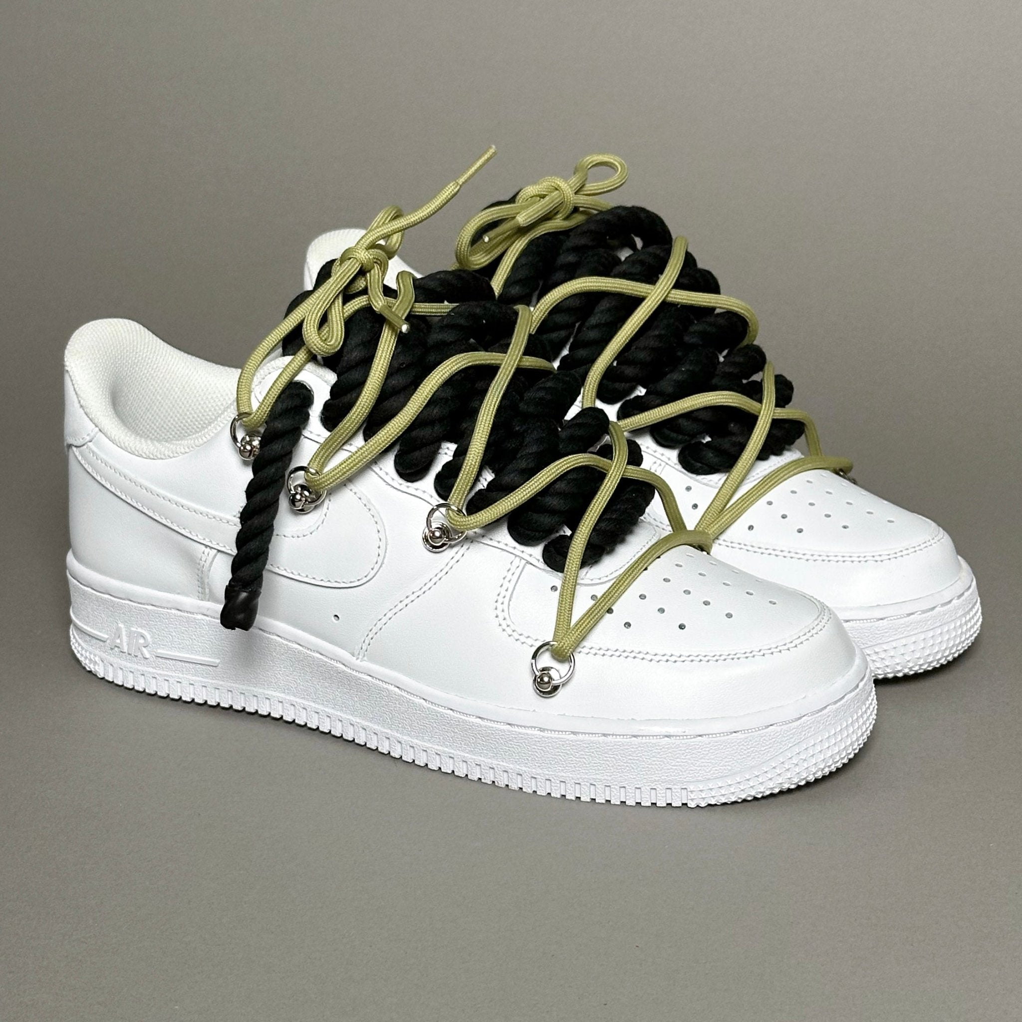 Nike Air Force 1 “Rope Laces Black” Triple Olive - EV8 Style
