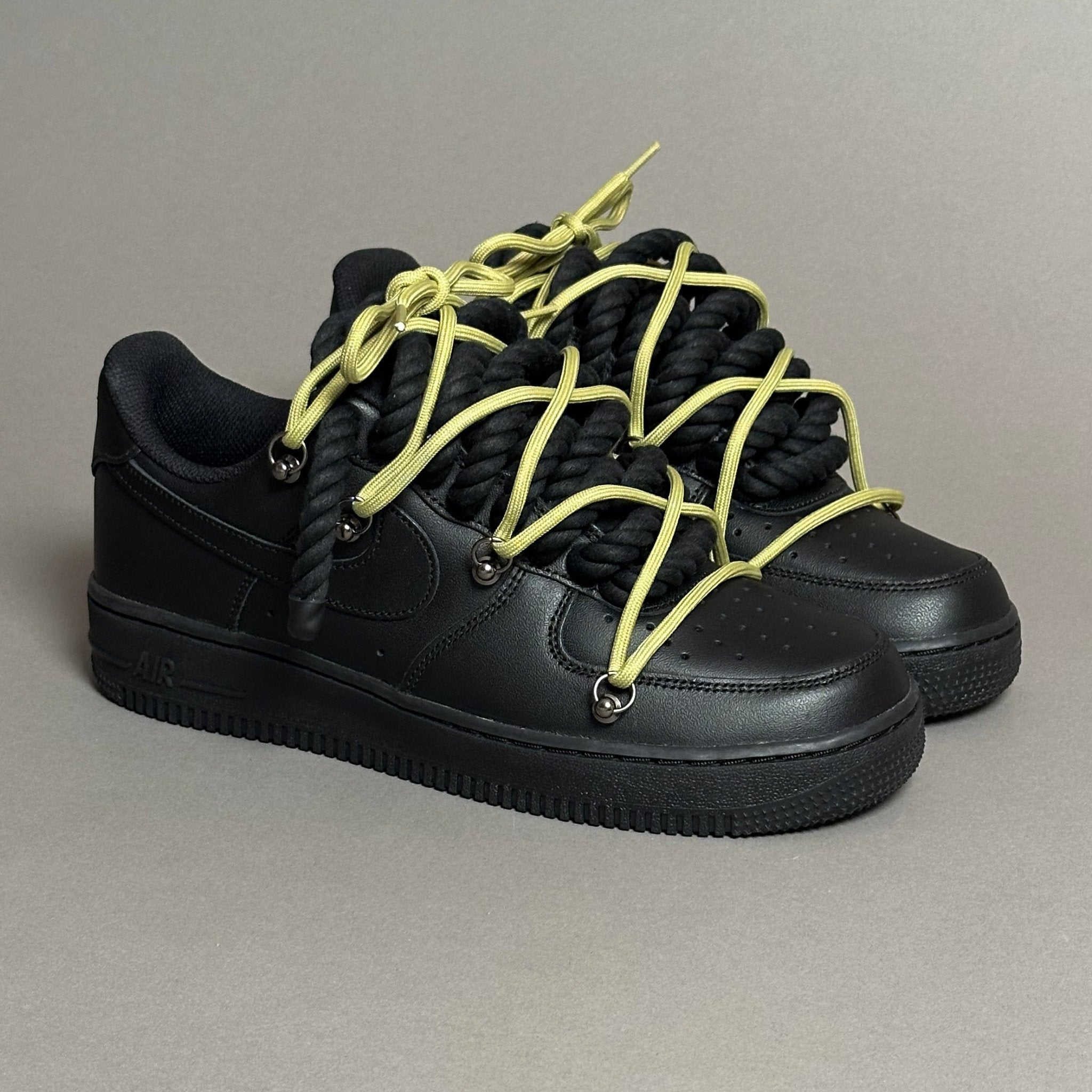 Nike Air Force 1 “Rope Laces Black” Triple Olive V1 - EV8 Style