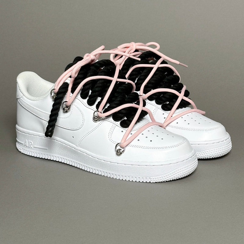 Nike Air Force 1 “Rope Laces Black” Triple Pink - EV8 Style
