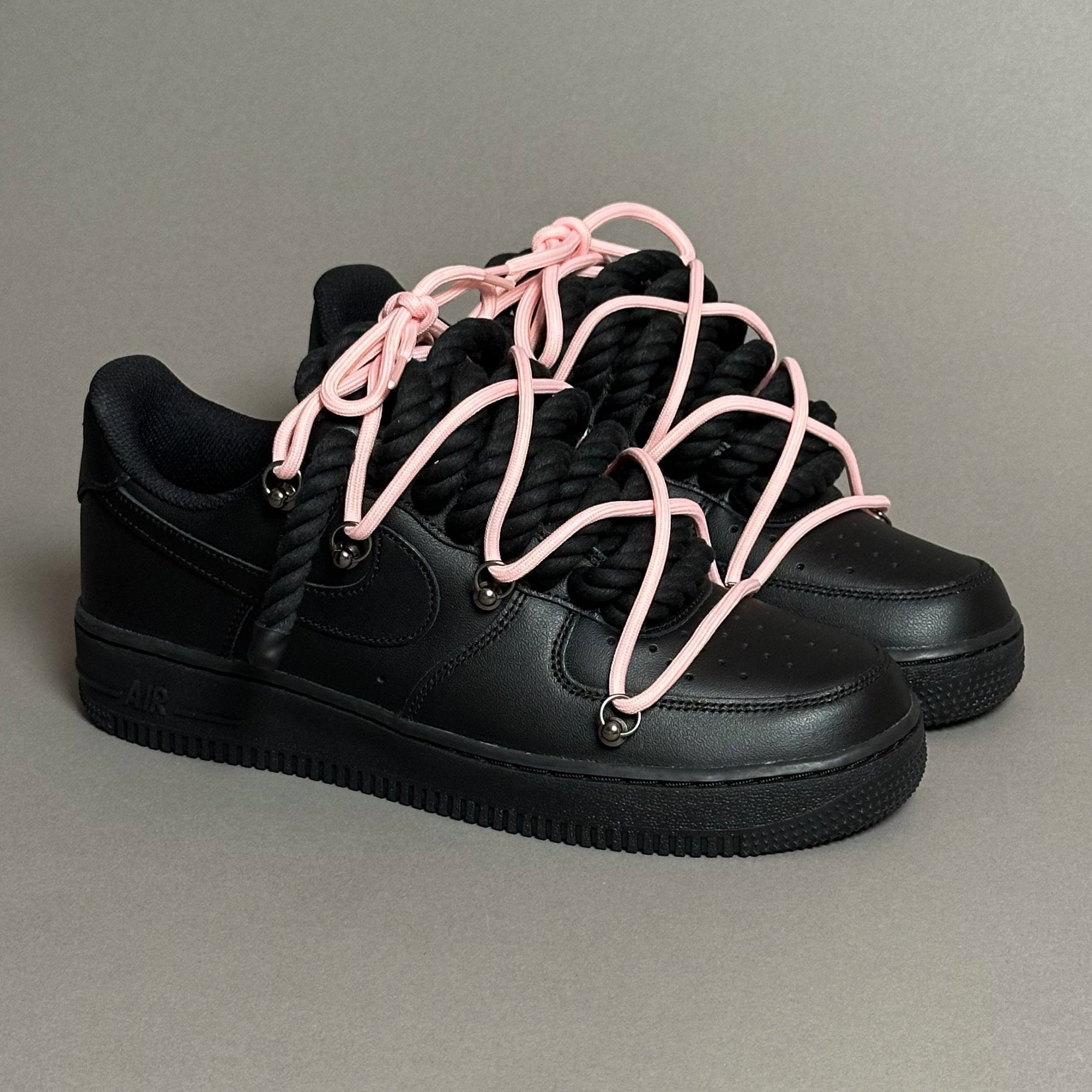 Nike Air Force 1 “Rope Laces Black” Triple Pink V1 - EV8 Style