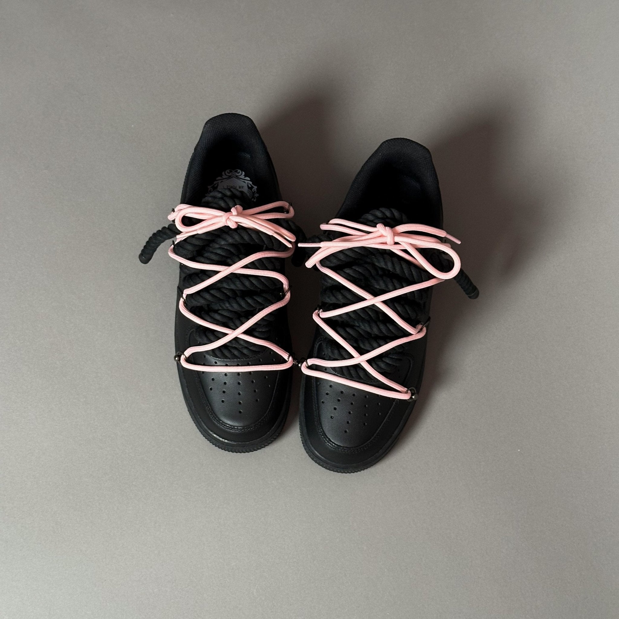 Nike Air Force 1 “Rope Laces Black” Triple Pink V1 - EV8 Style