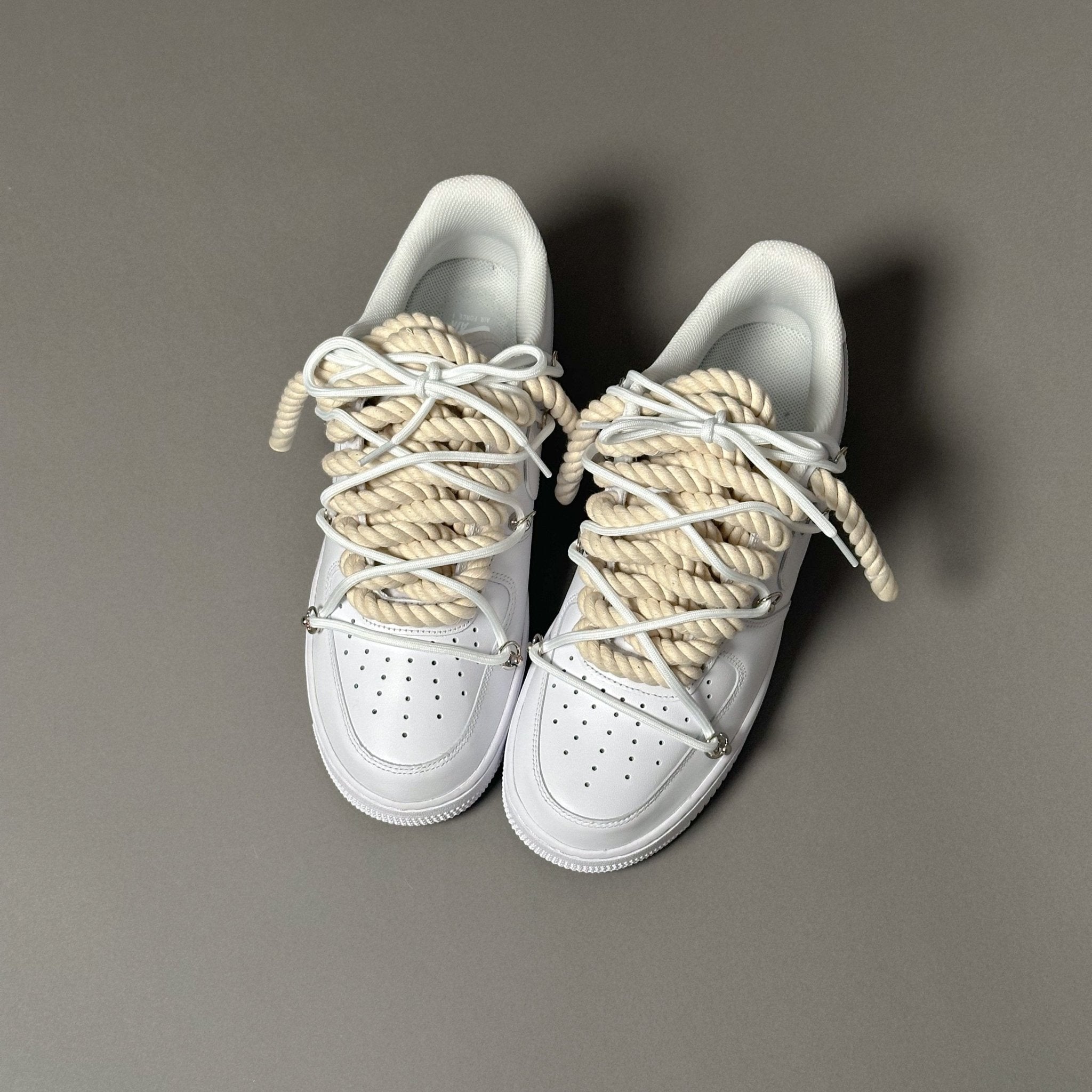 Nike Air Force 1 “Rope Laces Cream" Triple White - EV8 Style
