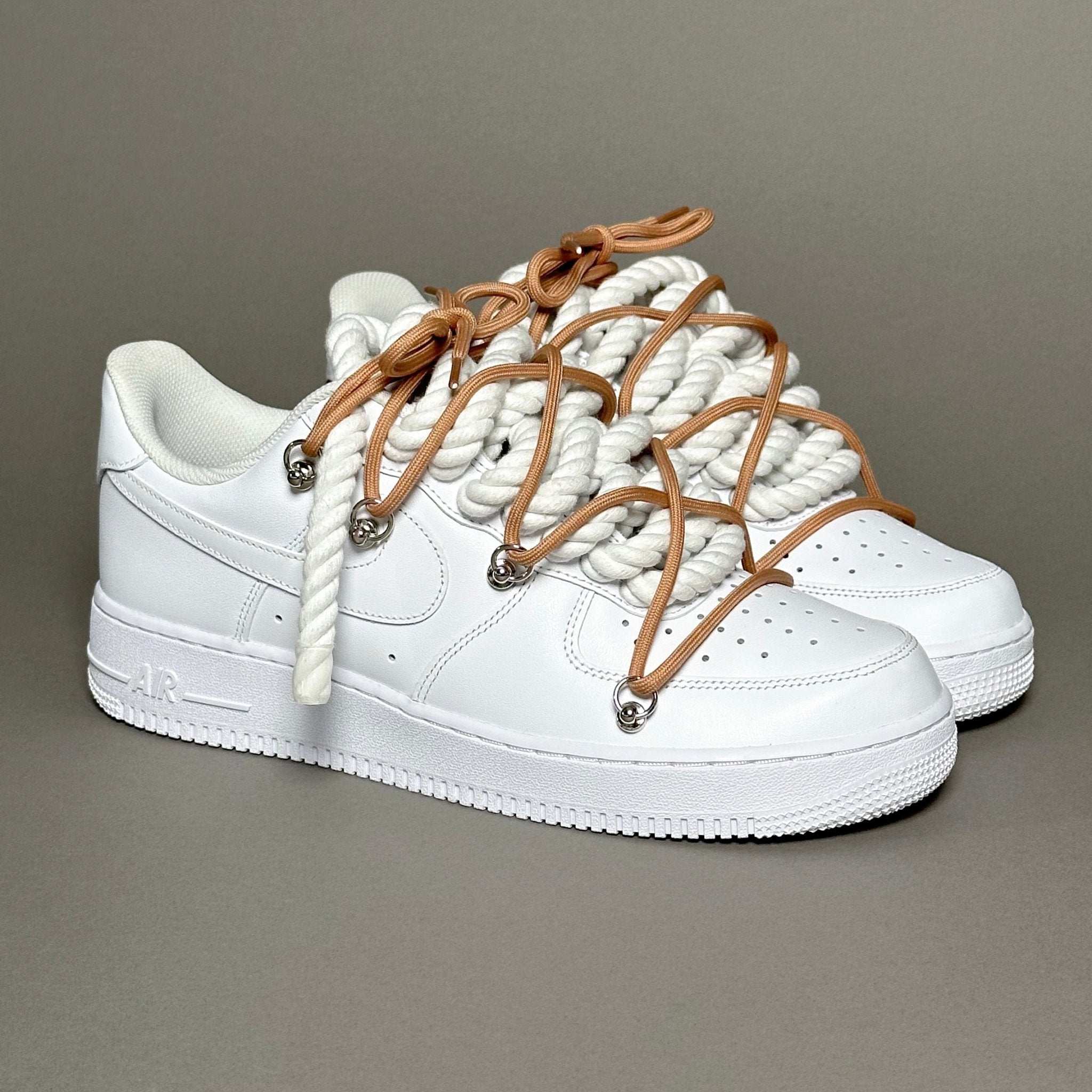Nike Air Force 1 “Rope Laces White” Triple Camel V1 - EV8 Style