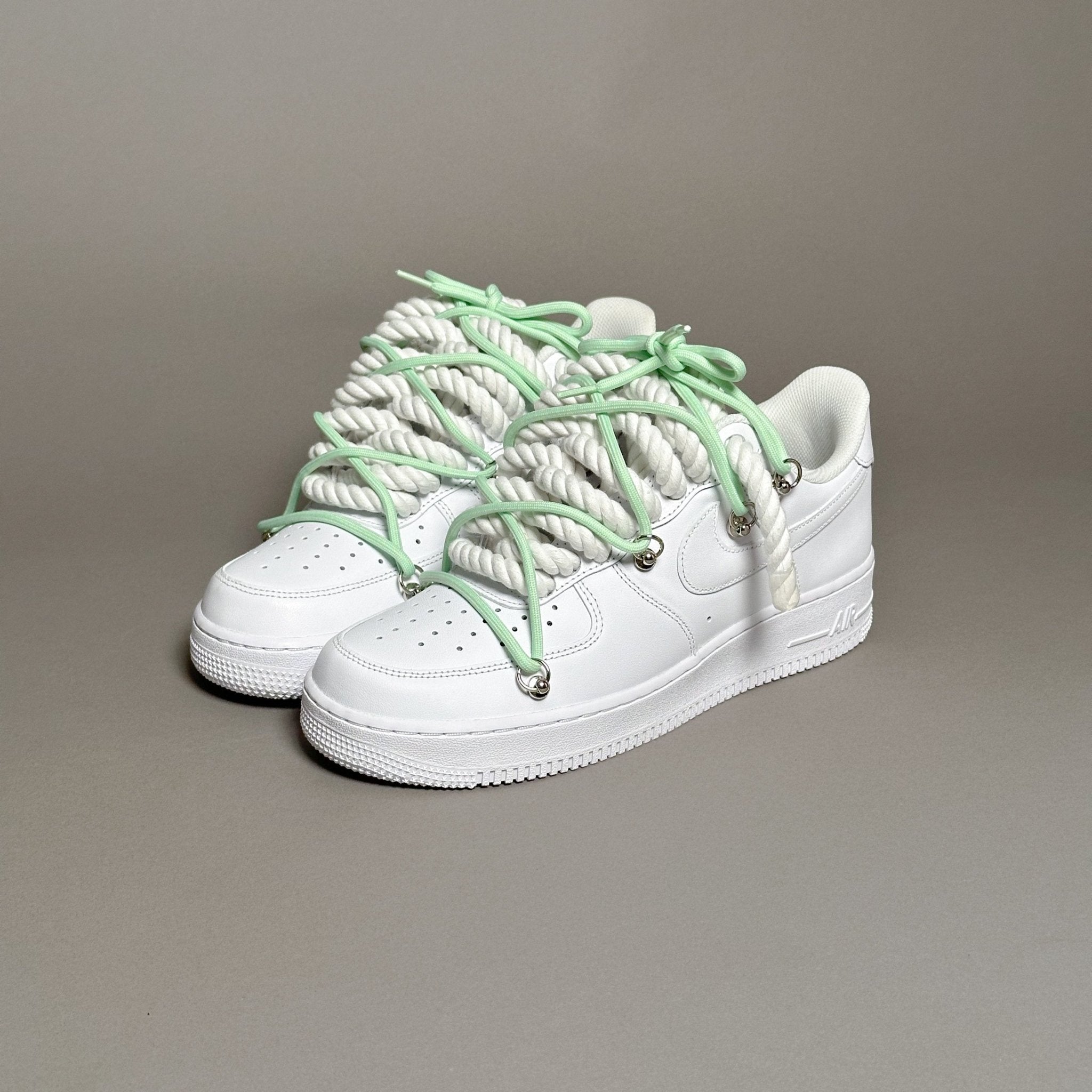 Nike Air Force 1 “Rope Laces White” Triple Mint V1 - EV8 Style