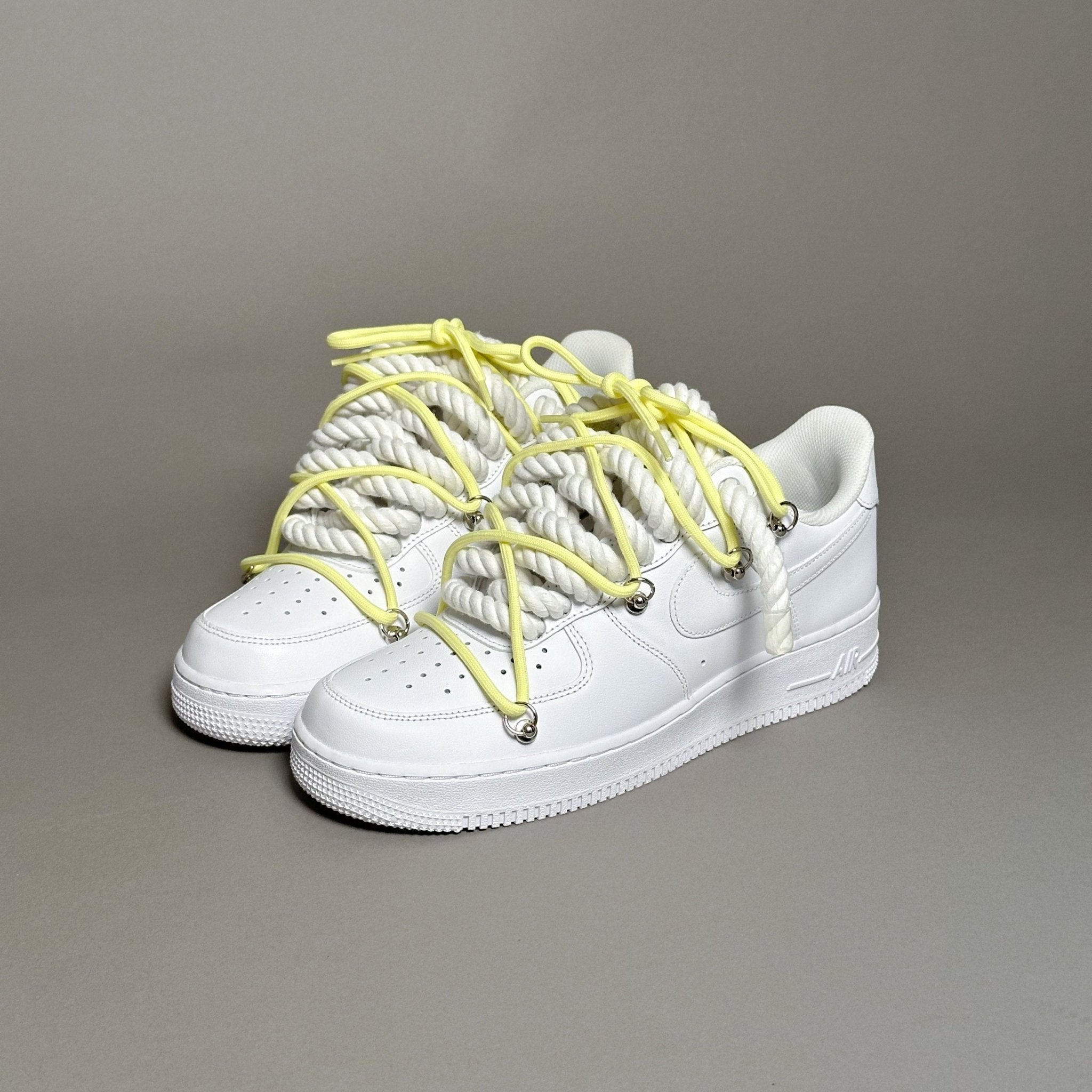 Nike Air Force 1 “Rope Laces White” Triple Yellow V1 - EV8 Style