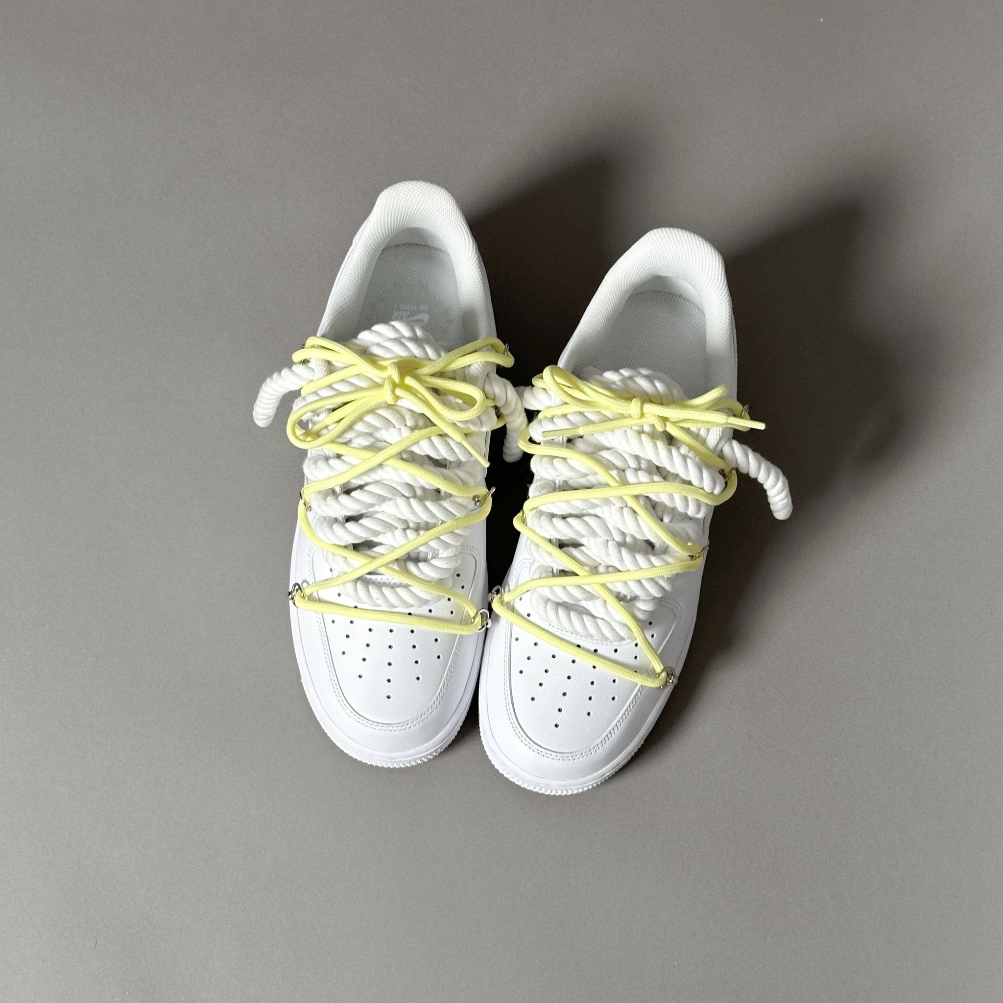 Nike Air Force 1 “Rope Laces White” Triple Yellow V1 - EV8 Style
