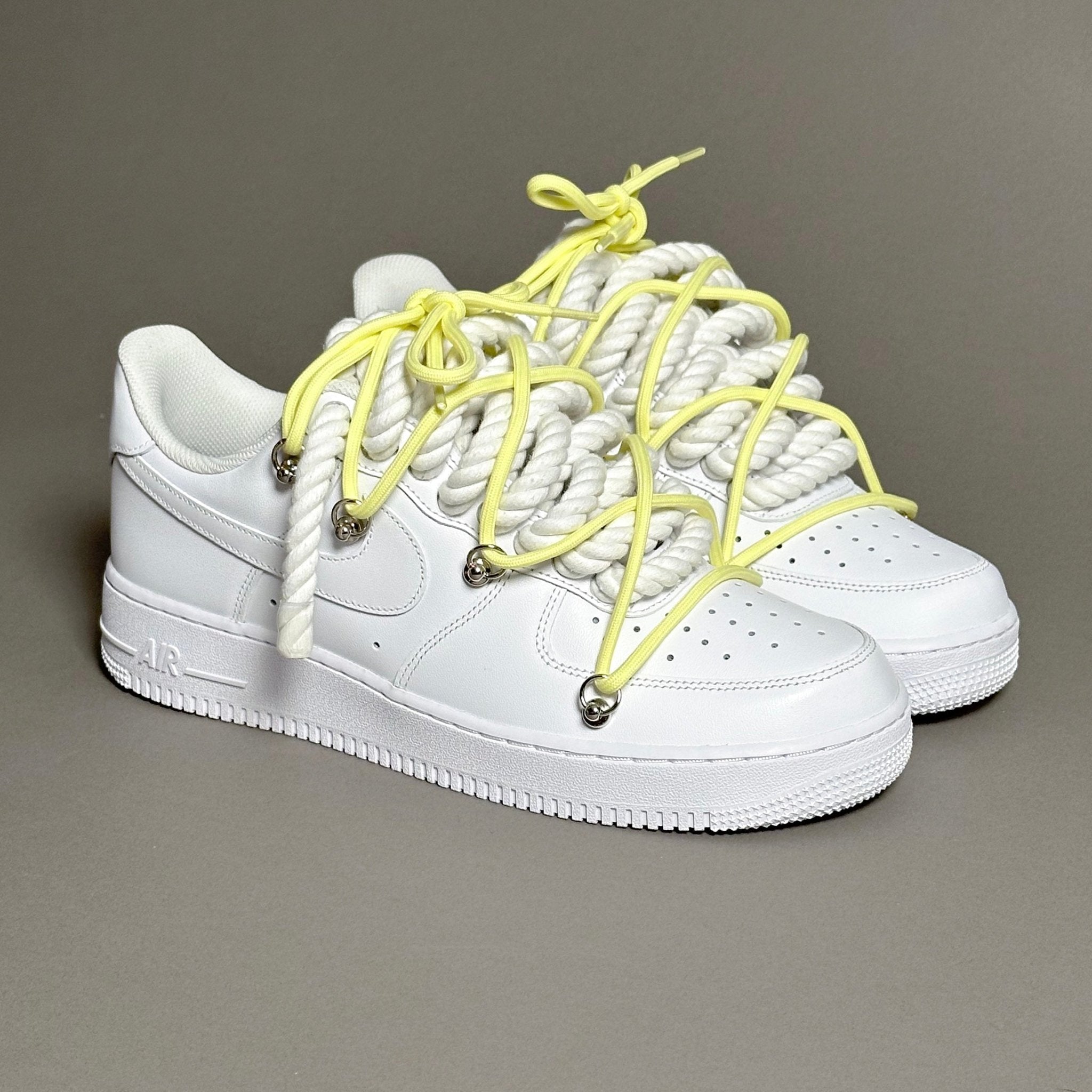 Nike Air Force 1 “Rope Laces White” Triple Yellow V1 - EV8 Style