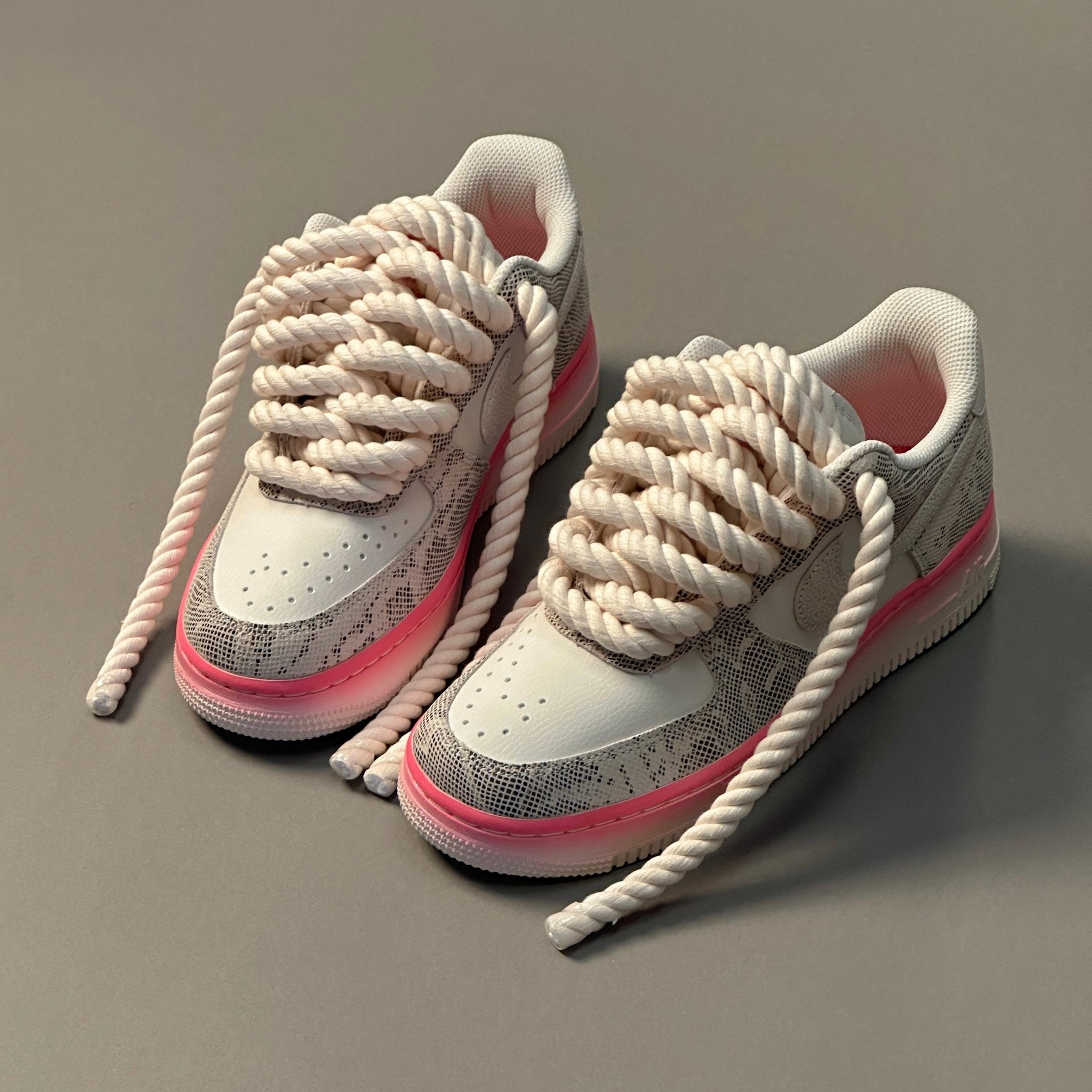 Nike Air Force 1 Snake Rose "Rope Laces" V2 - EV8 Style