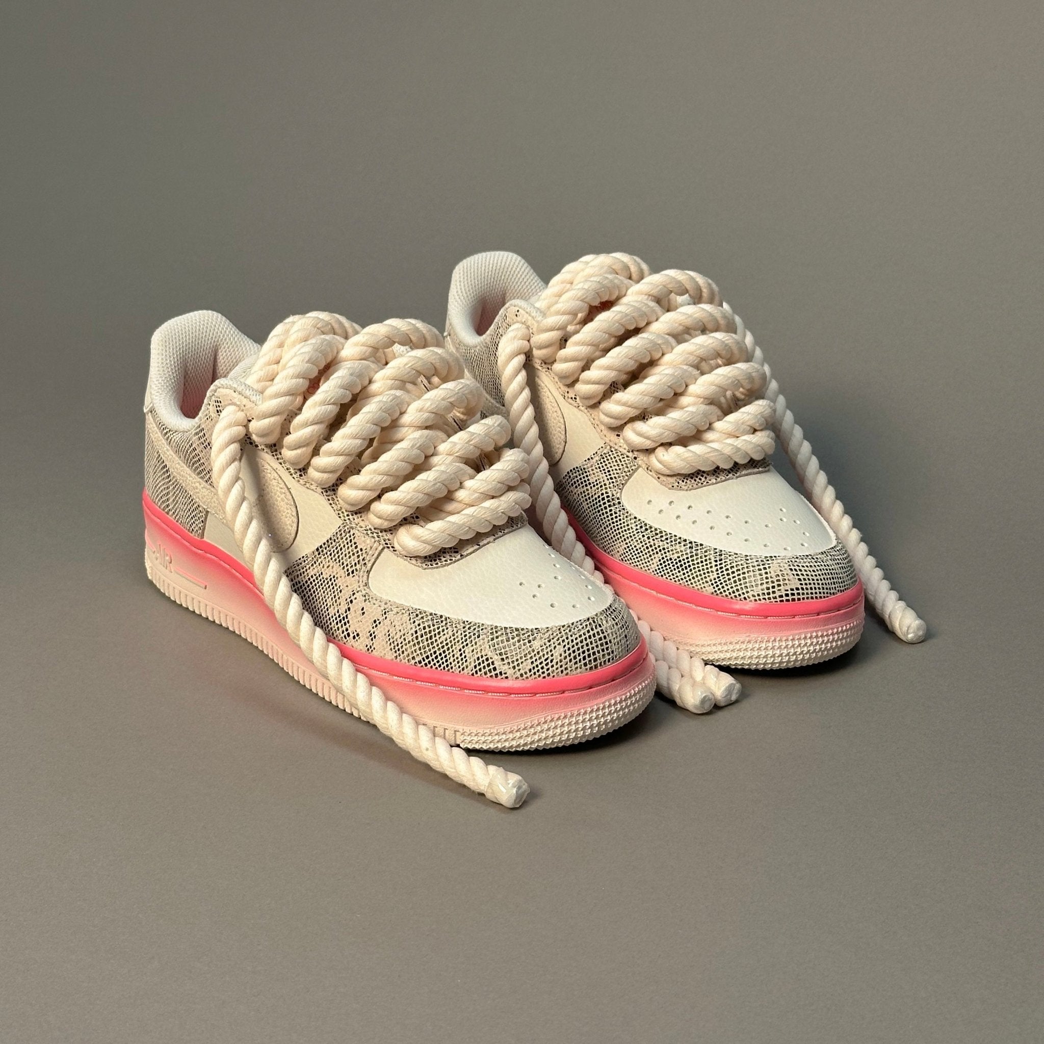 Nike Air Force 1 Snake Rose "Rope Laces" V2 - EV8 Style
