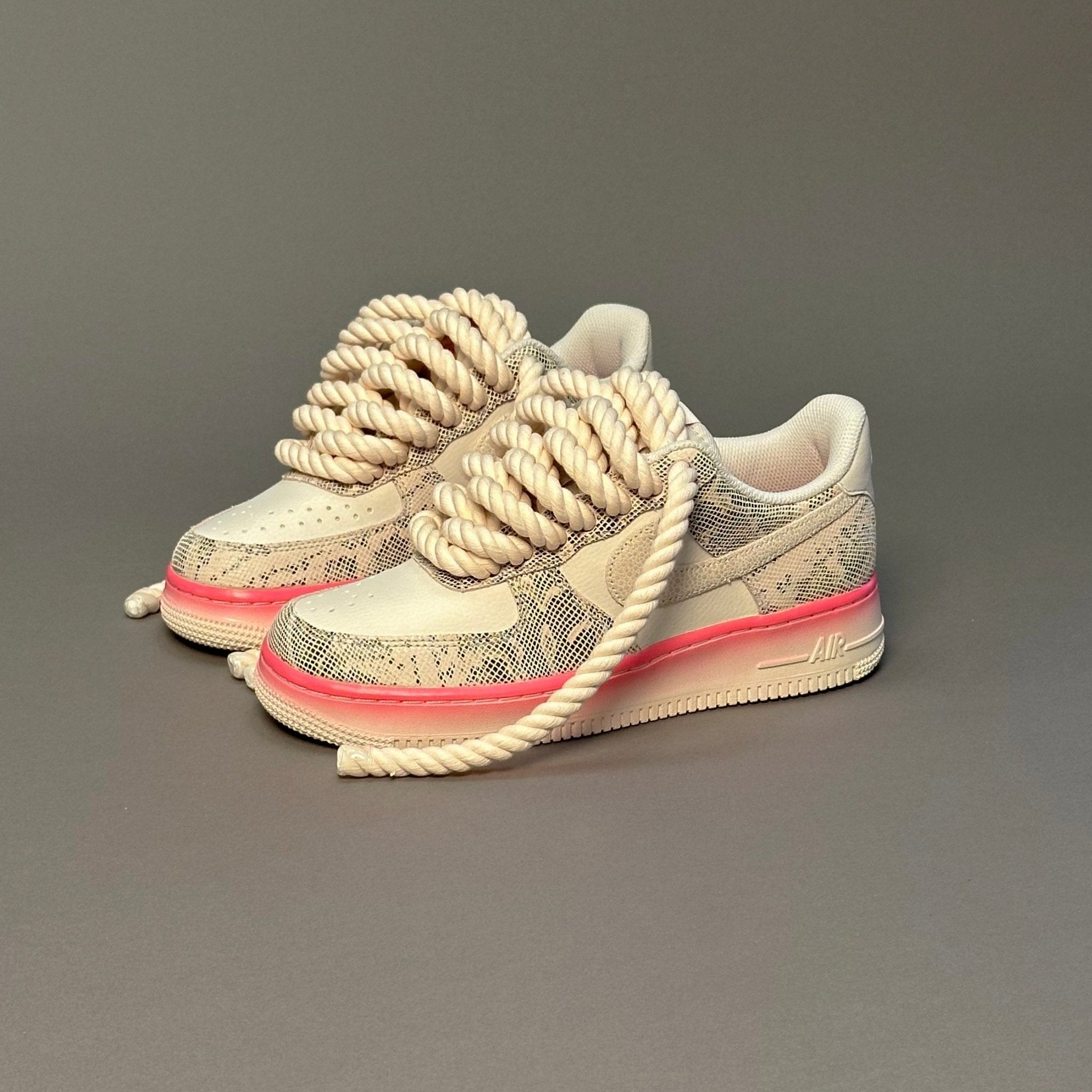 Nike Air Force 1 Snake Rose "Rope Laces" V2 - EV8 Style
