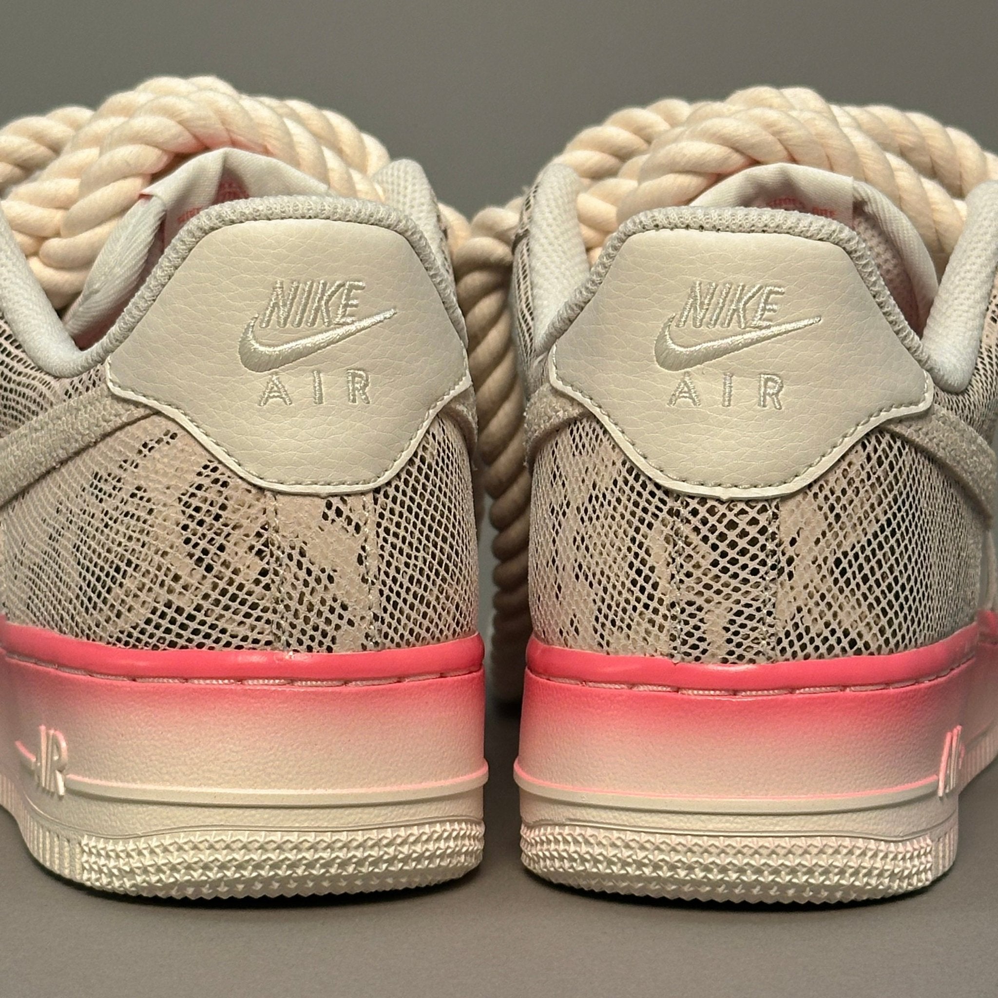 Nike Air Force 1 Snake Rose "Rope Laces" V2 - EV8 Style