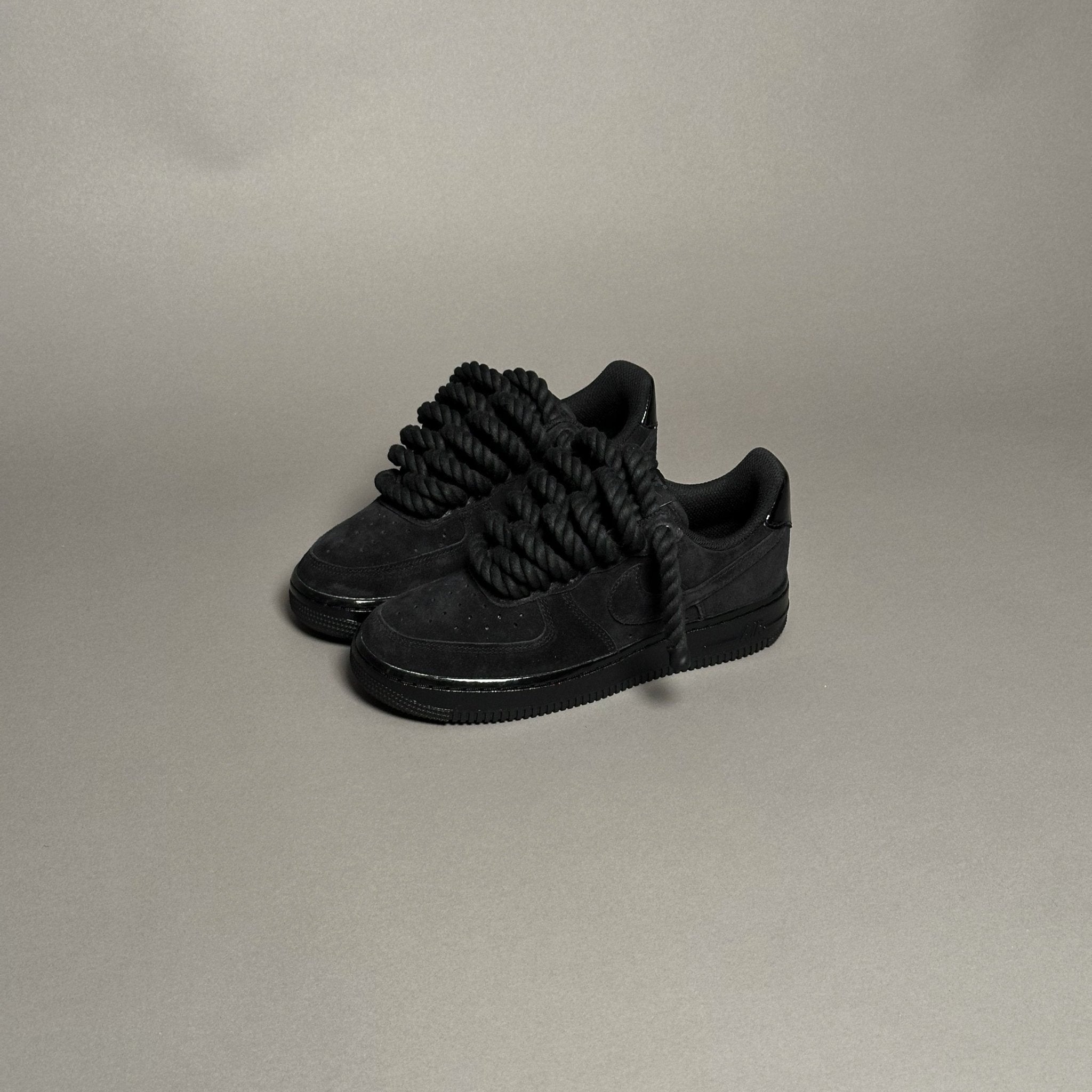 Nike Air Force 1 Vanta Black “Rope Laces Black” V1 - EV8 Style