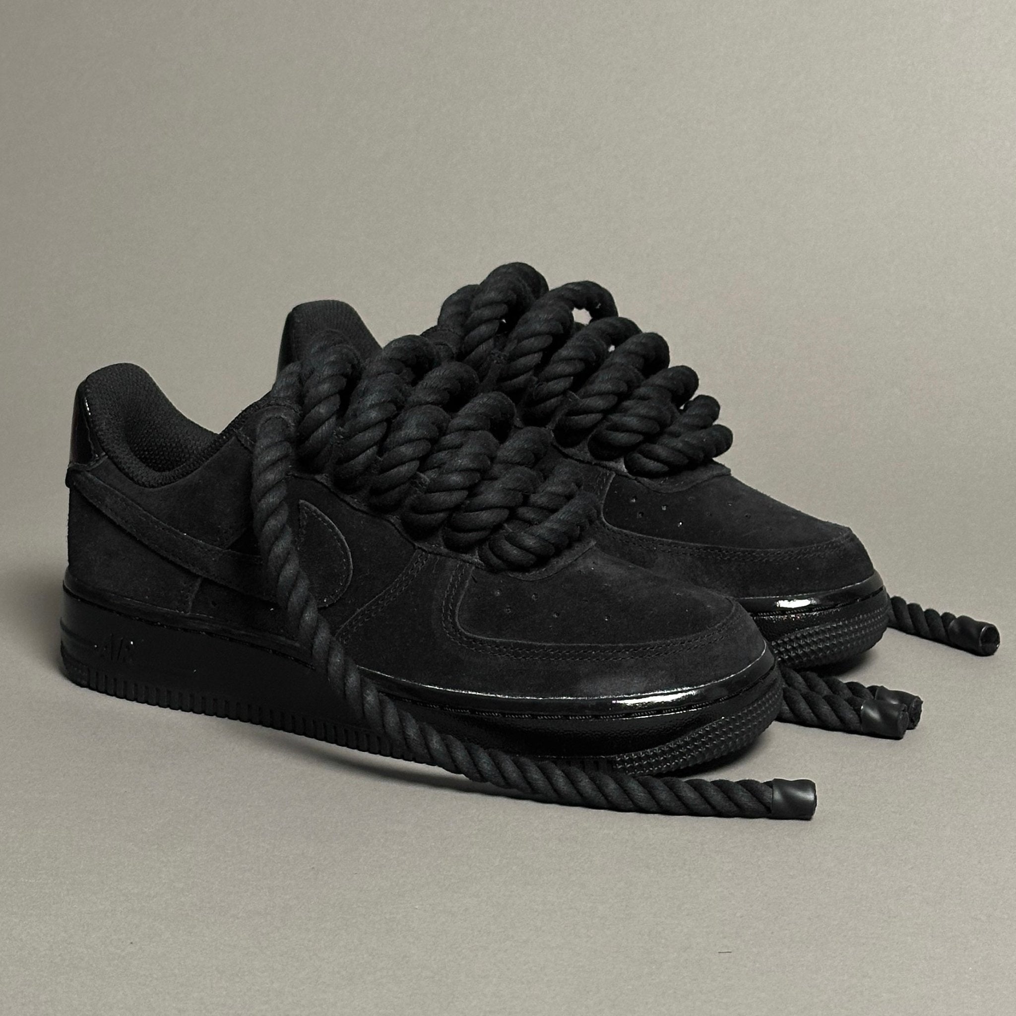 Nike Air Force 1 Vanta Black "Rope Laces Black" V2 - EV8 Style