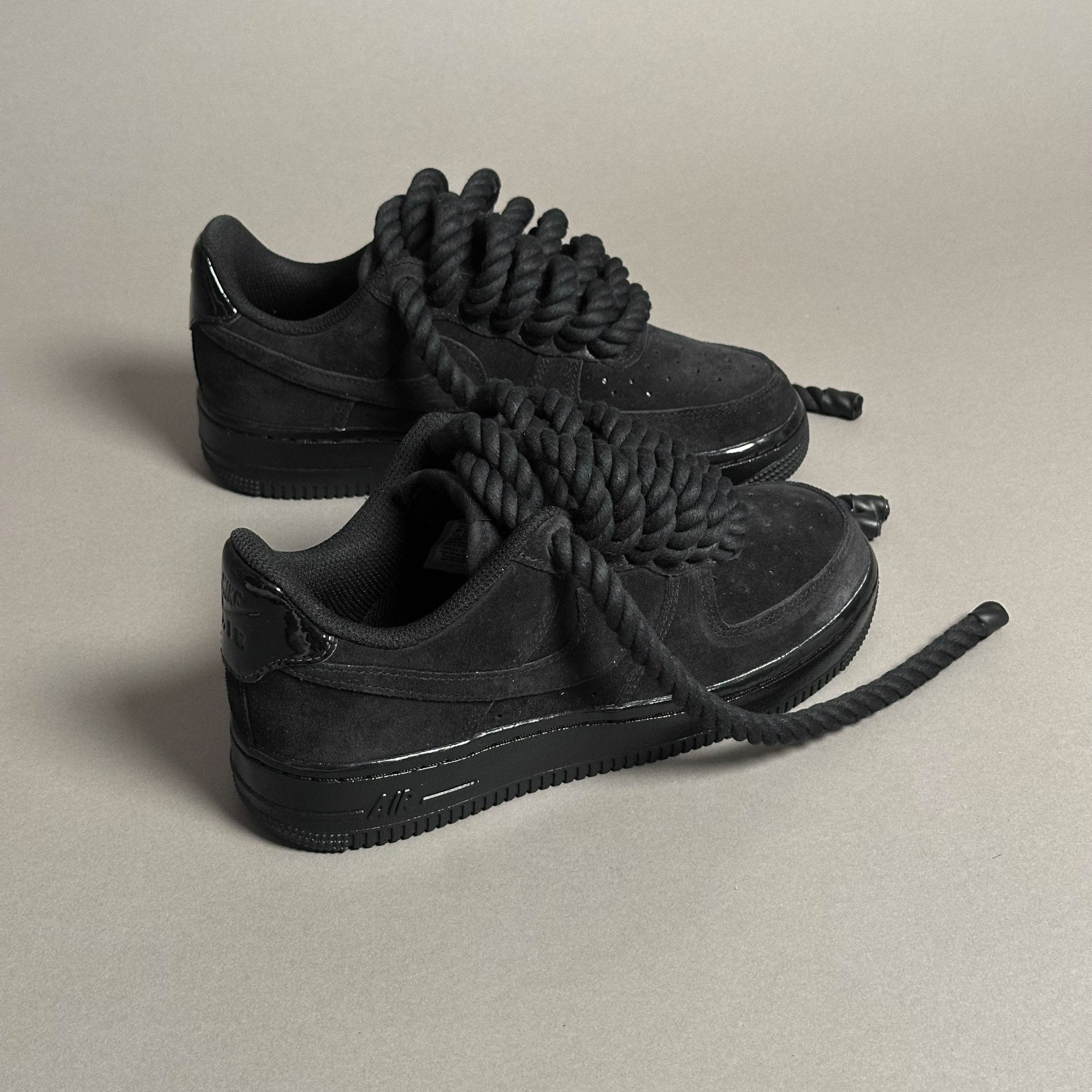 Nike Air Force 1 Vanta Black "Rope Laces Black" V2 - EV8 Style