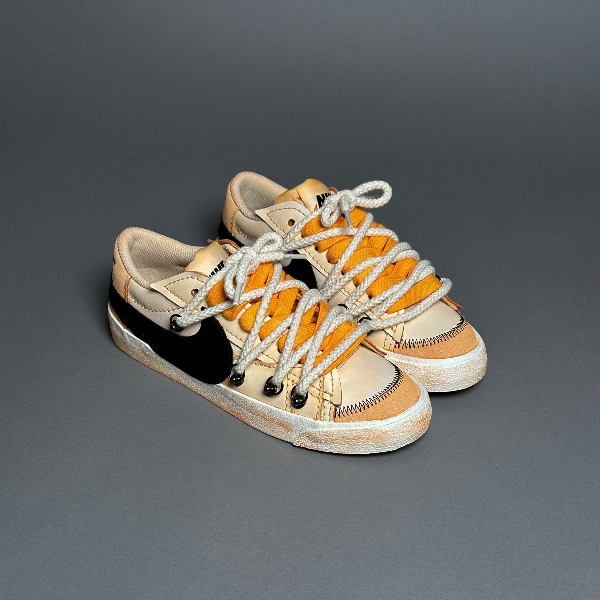 Nike Blazer Low '77 Jumbo Sunshine Orange “Over Laces Rope” - EV8 Style